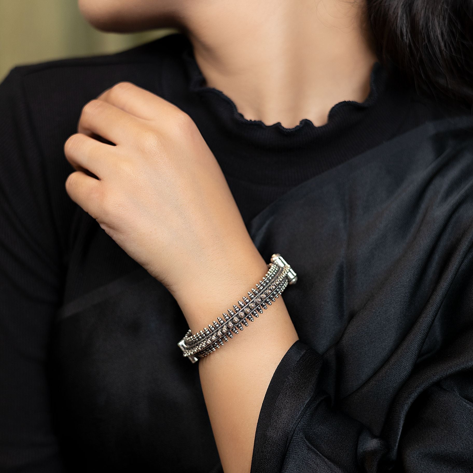 Tribal Engraved Designer Kada silverhousebyrj