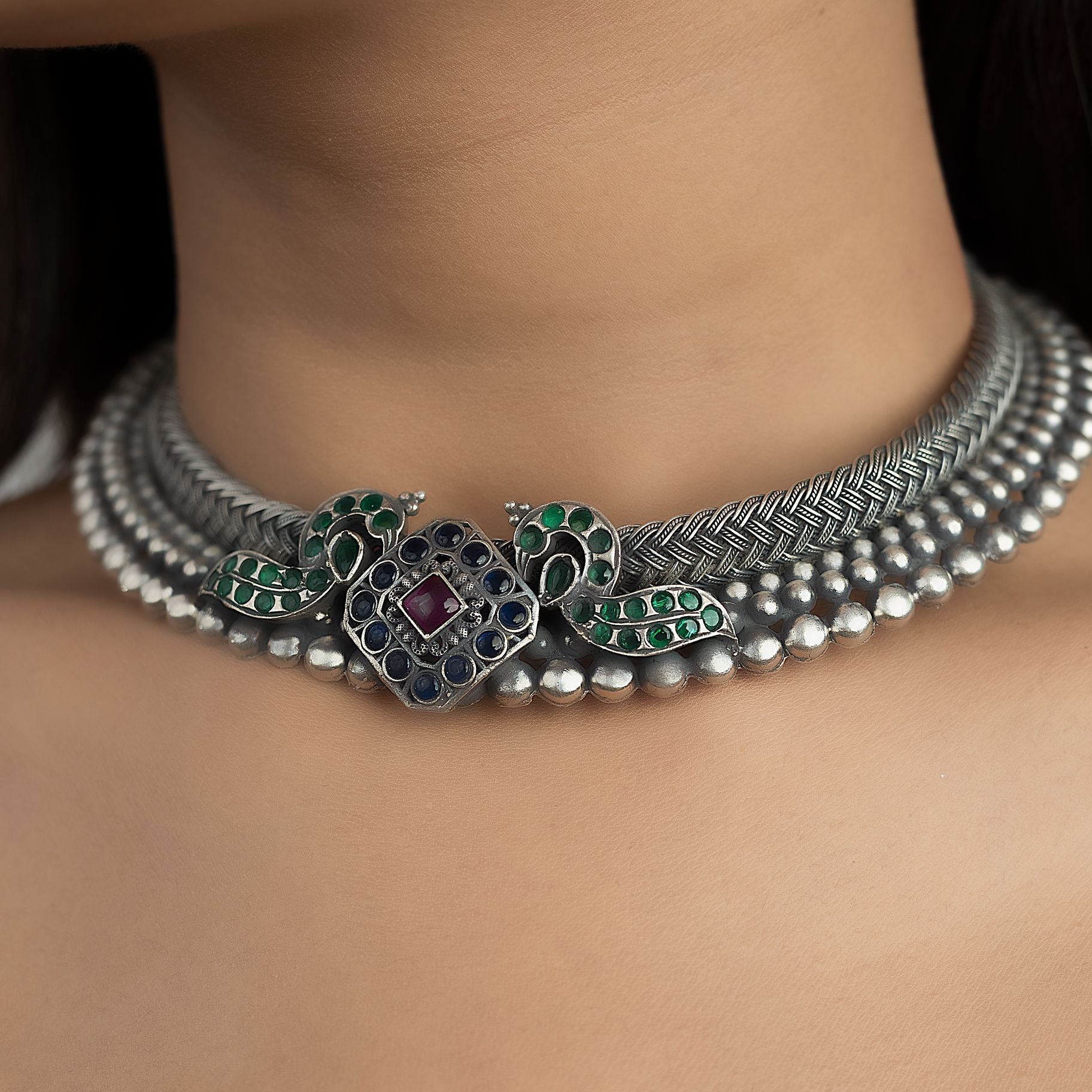 Tribal Hasli Necklace and Earring Set silverhousebyrj