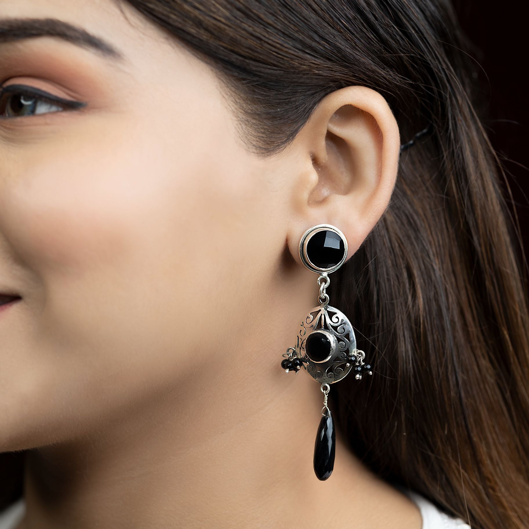 Twilight Black Pearl Silver Earrings silverhousebyrj