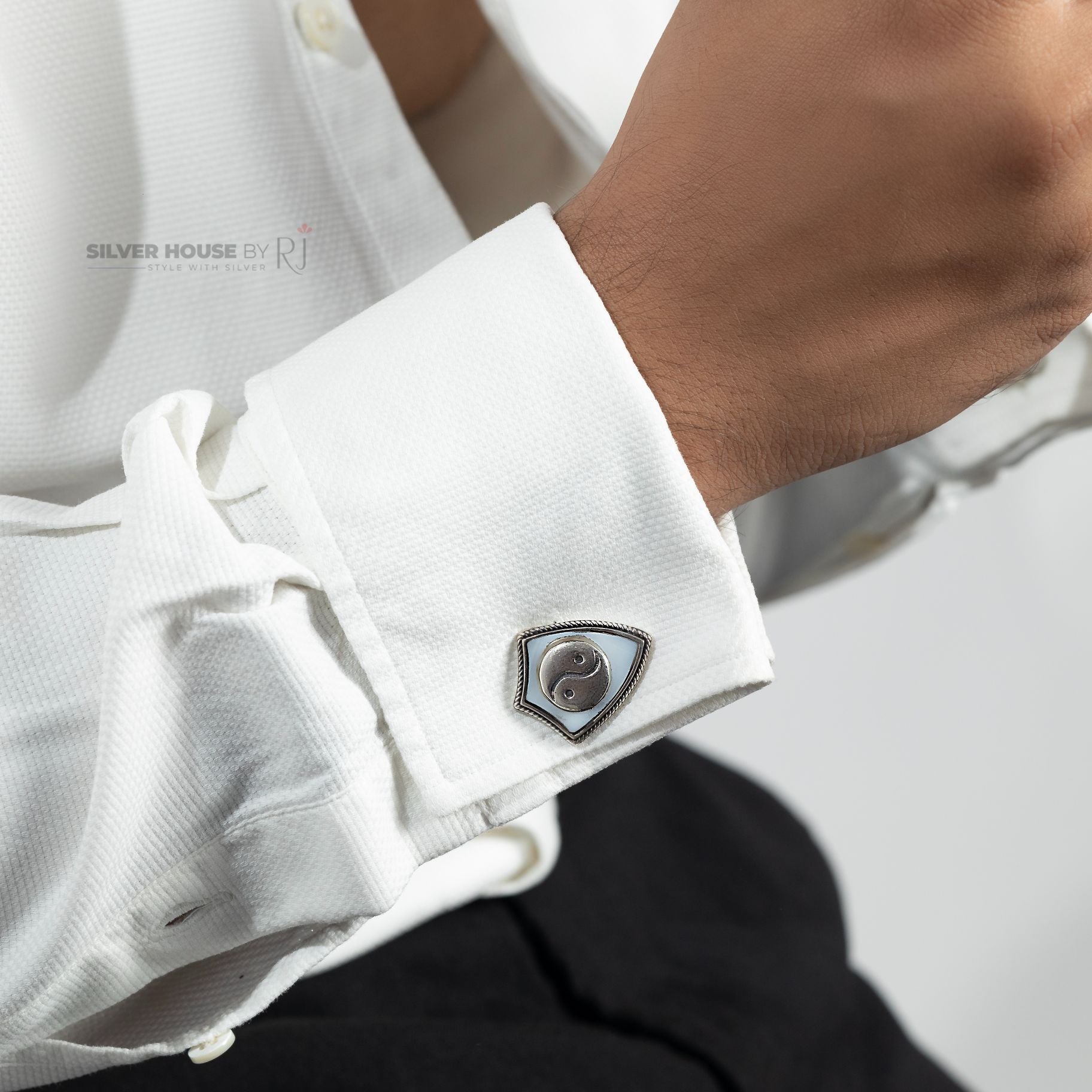 Yin Yang Charm Cufflinks silverhousebyrj