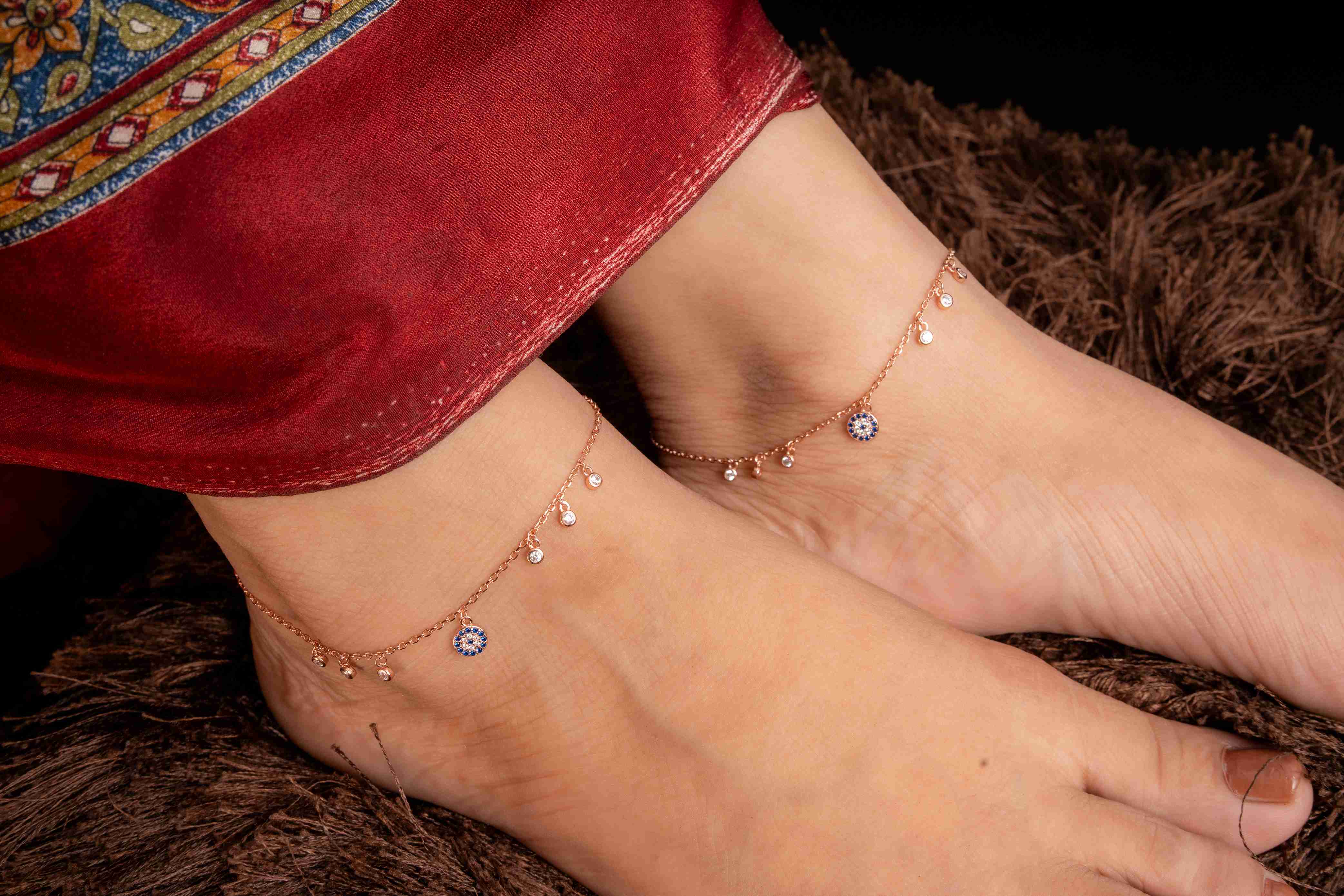 Italian Sleek Charms Anklet