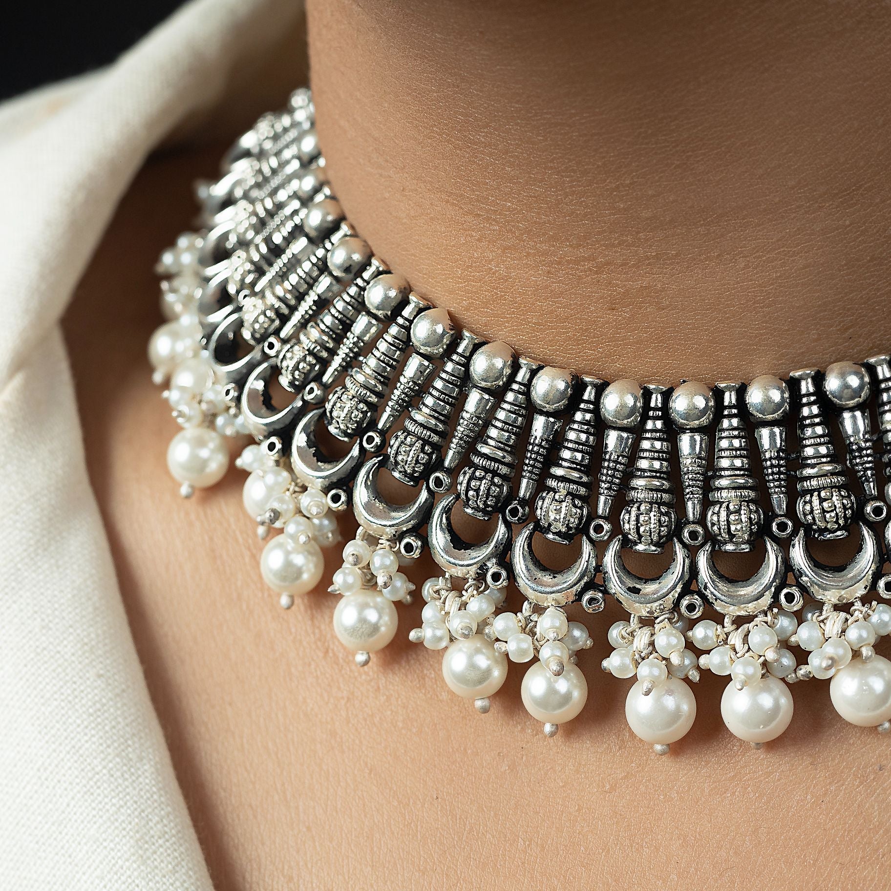 Alluring Necklace With Hanging Pearls silverhousebyrj