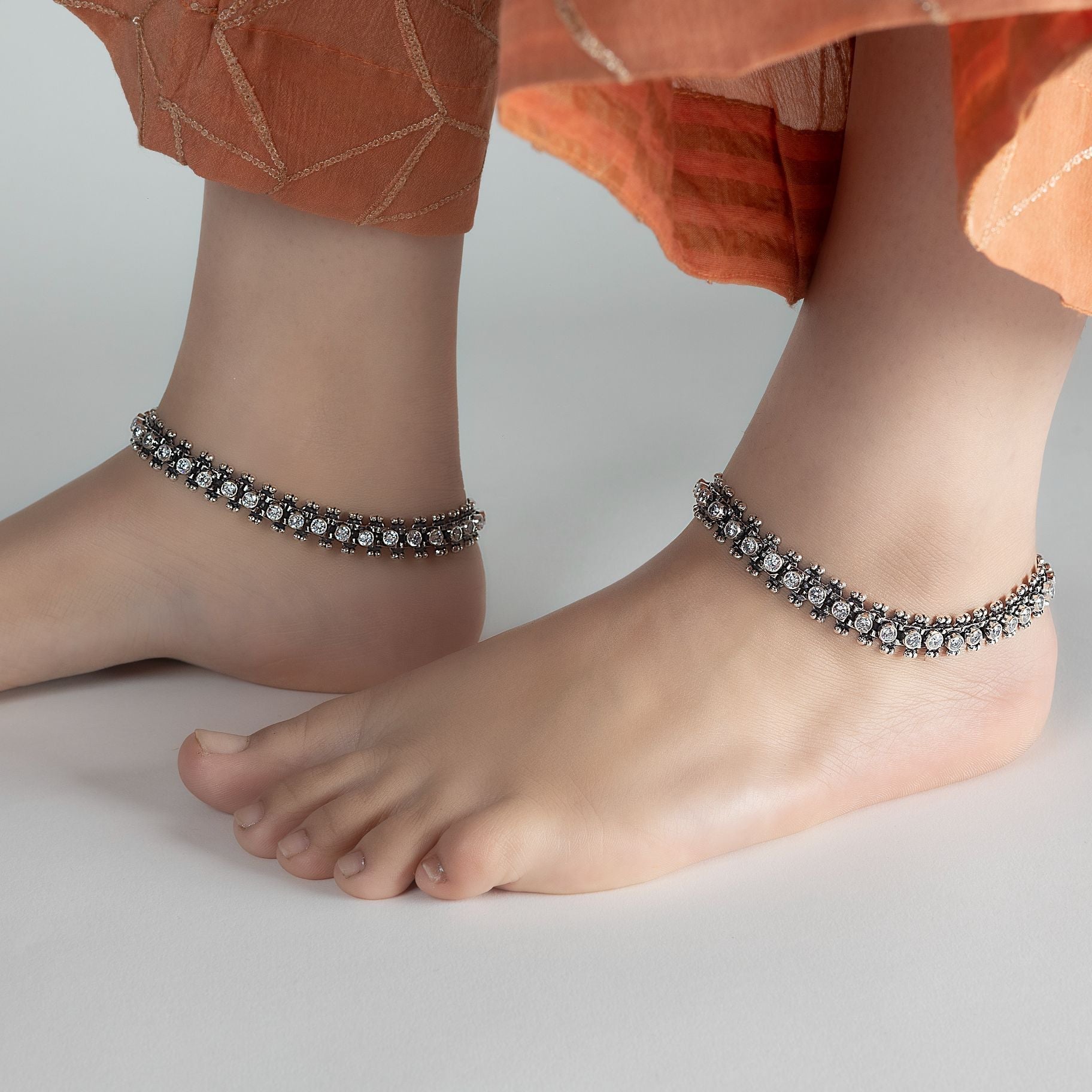 Authentic Kundan Anklet silverhousebyrj