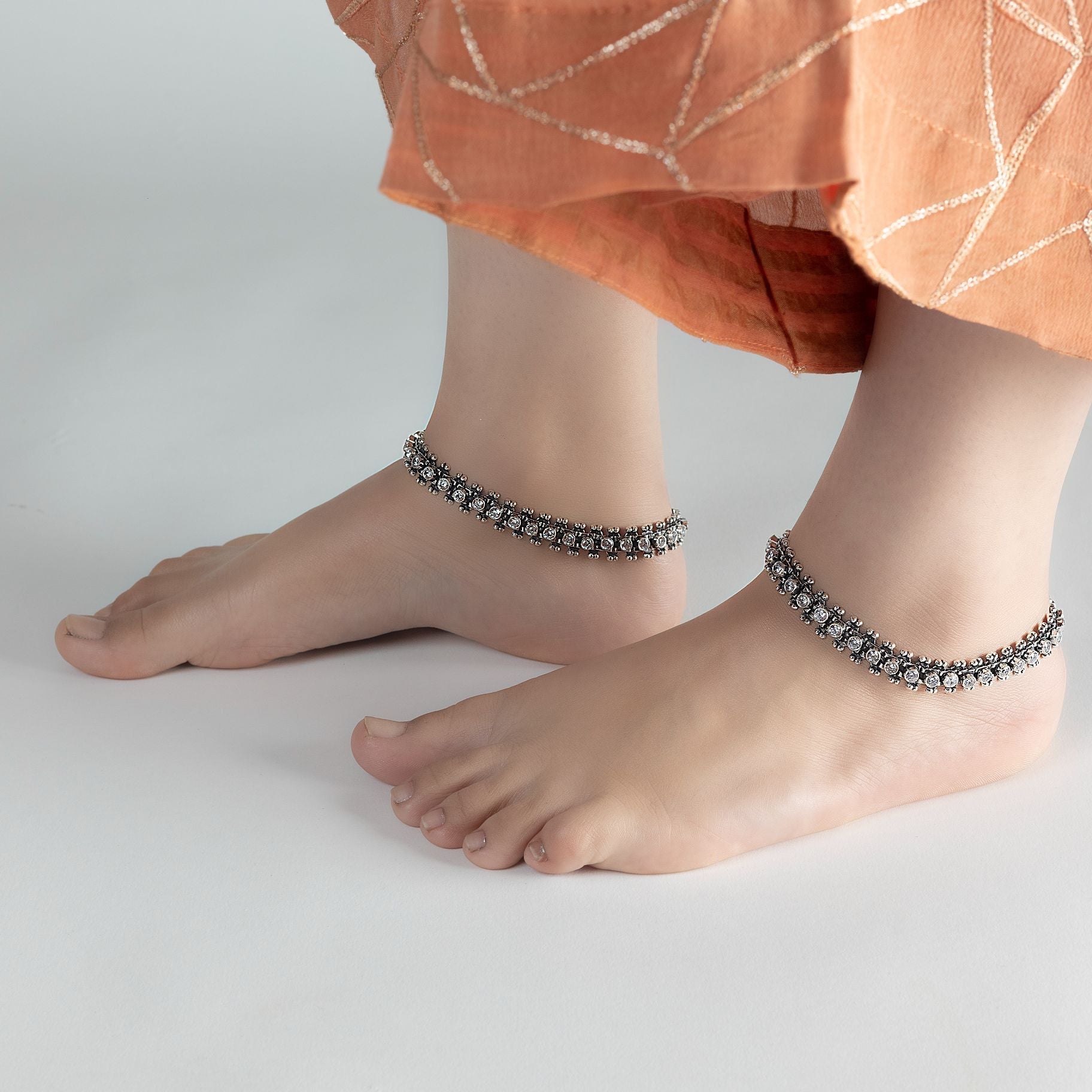 Authentic Kundan Anklet silverhousebyrj