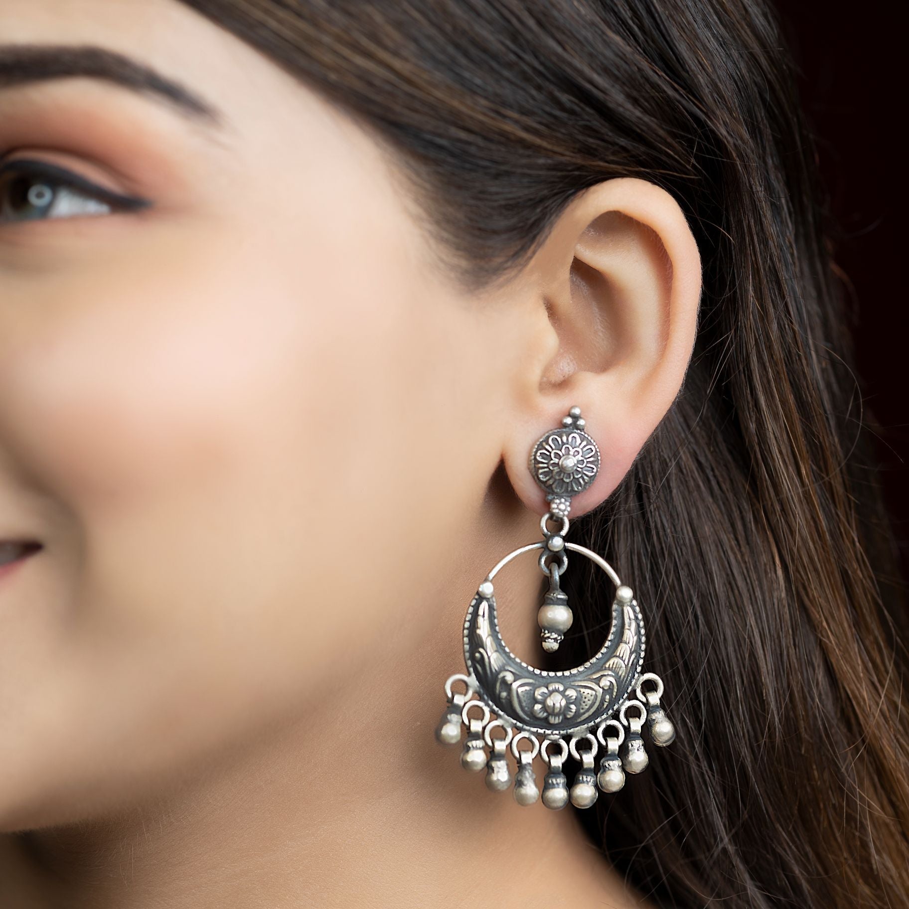 Chand bali amazed by Dropping Ghungroo Earrings silverhousebyrj