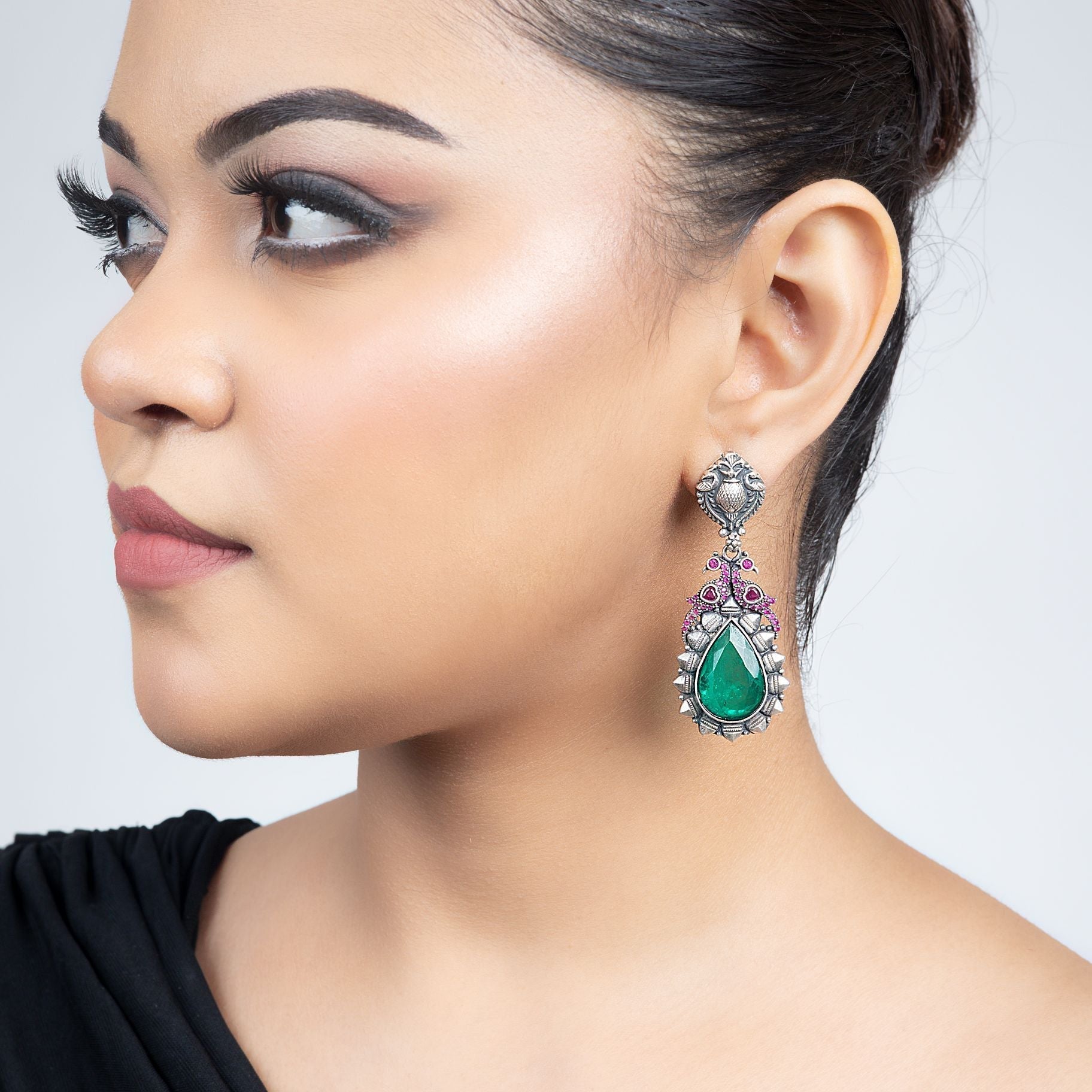 Classic Peacock Dangler Earrings silverhousebyrj