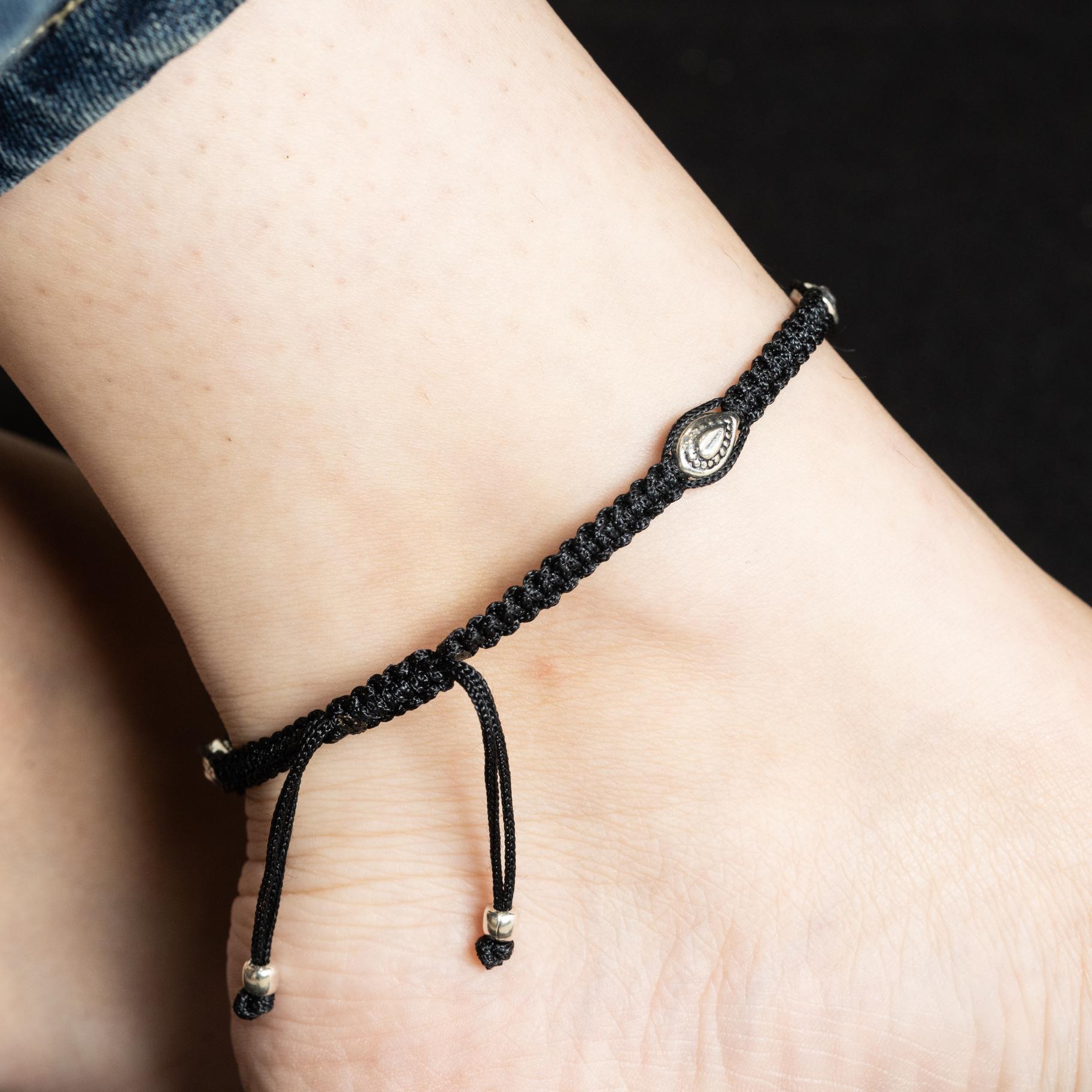 Drop Shape Thread Anklet