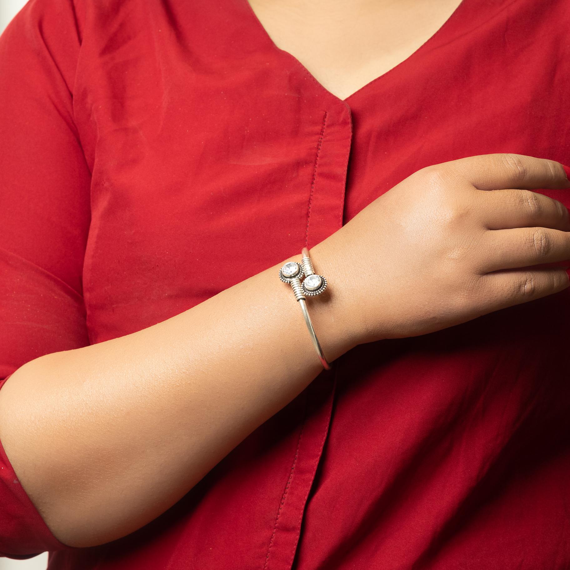 Silver Spiral Twist Bracelet