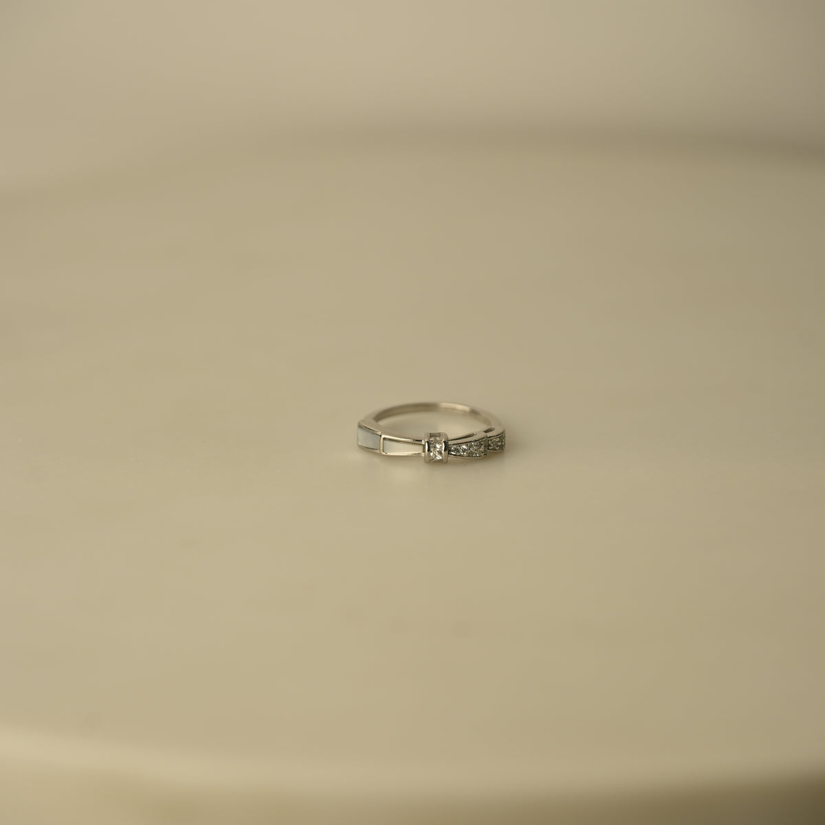 Rose Gold Bow Crystal Ring