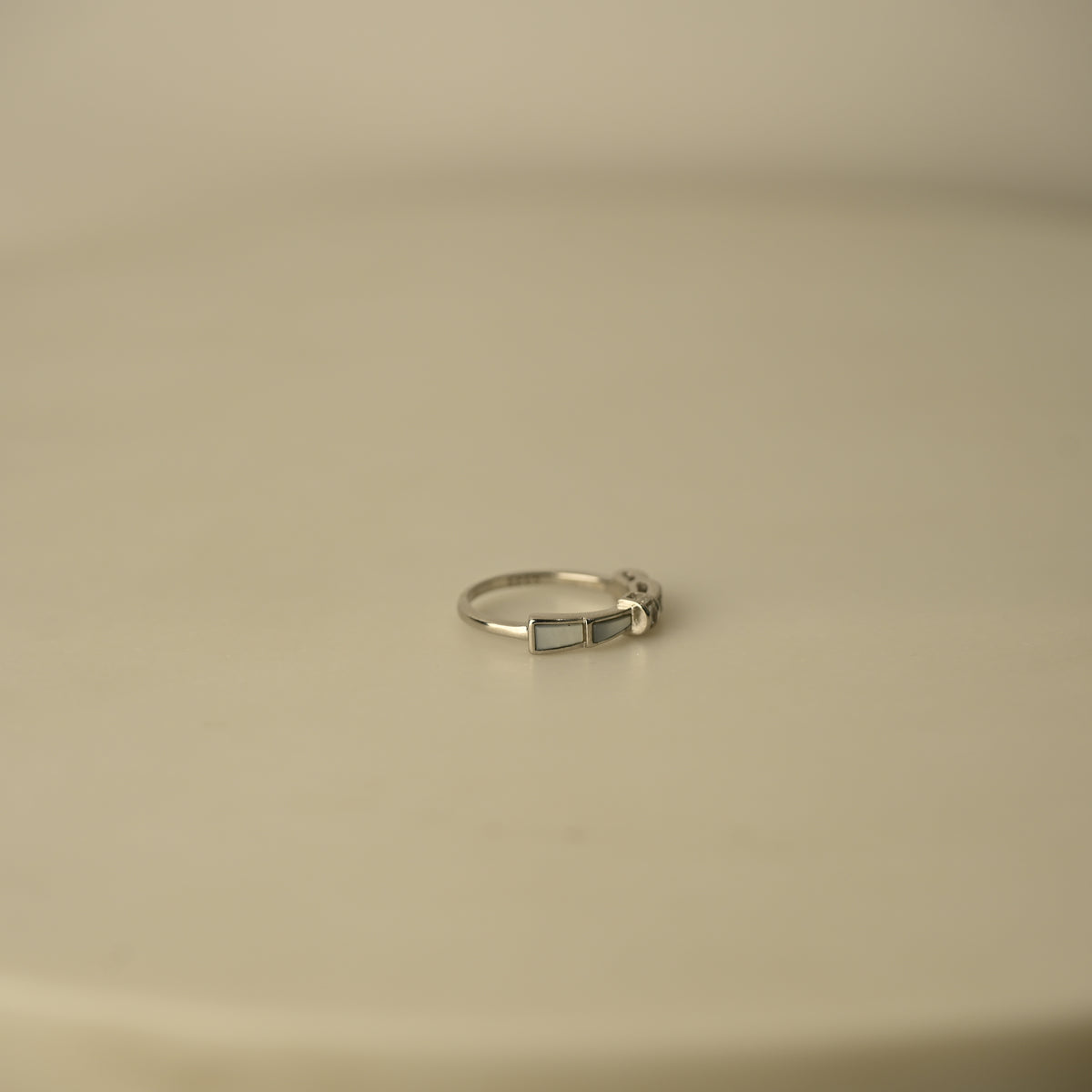 Rose Gold Bow Crystal Ring