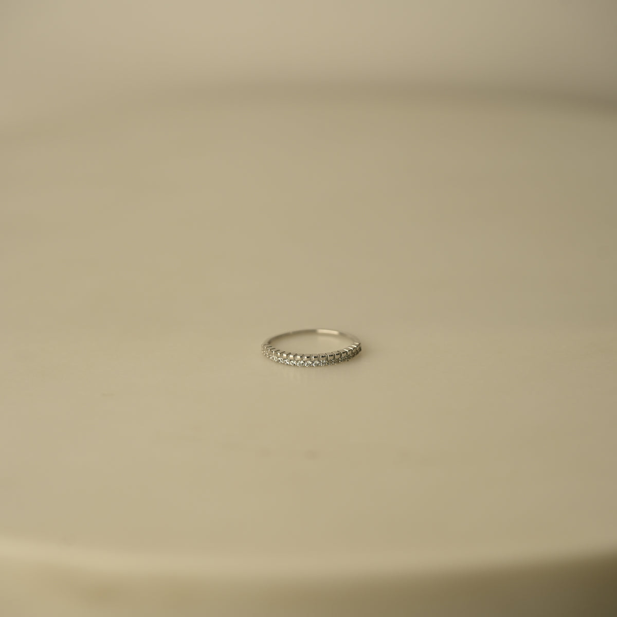 Double Row Pavé Crystal Band Ring