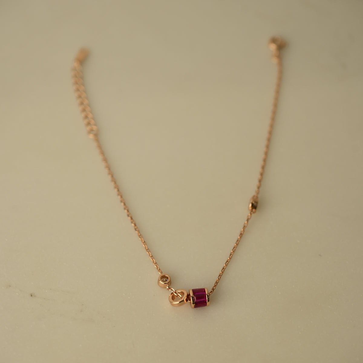 Ruby Infinity Bracelet