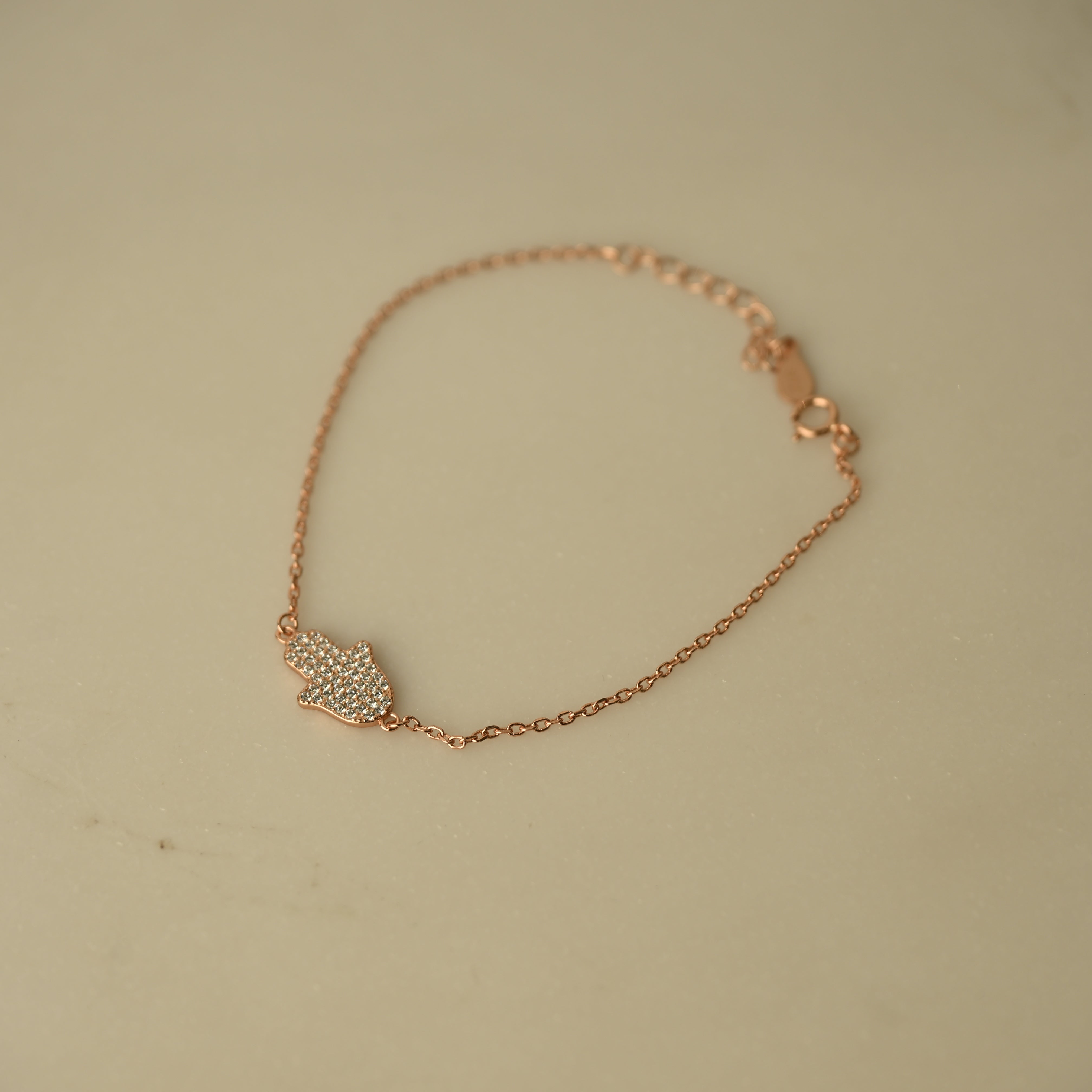 Hamsa Hand Crystal Bracelet