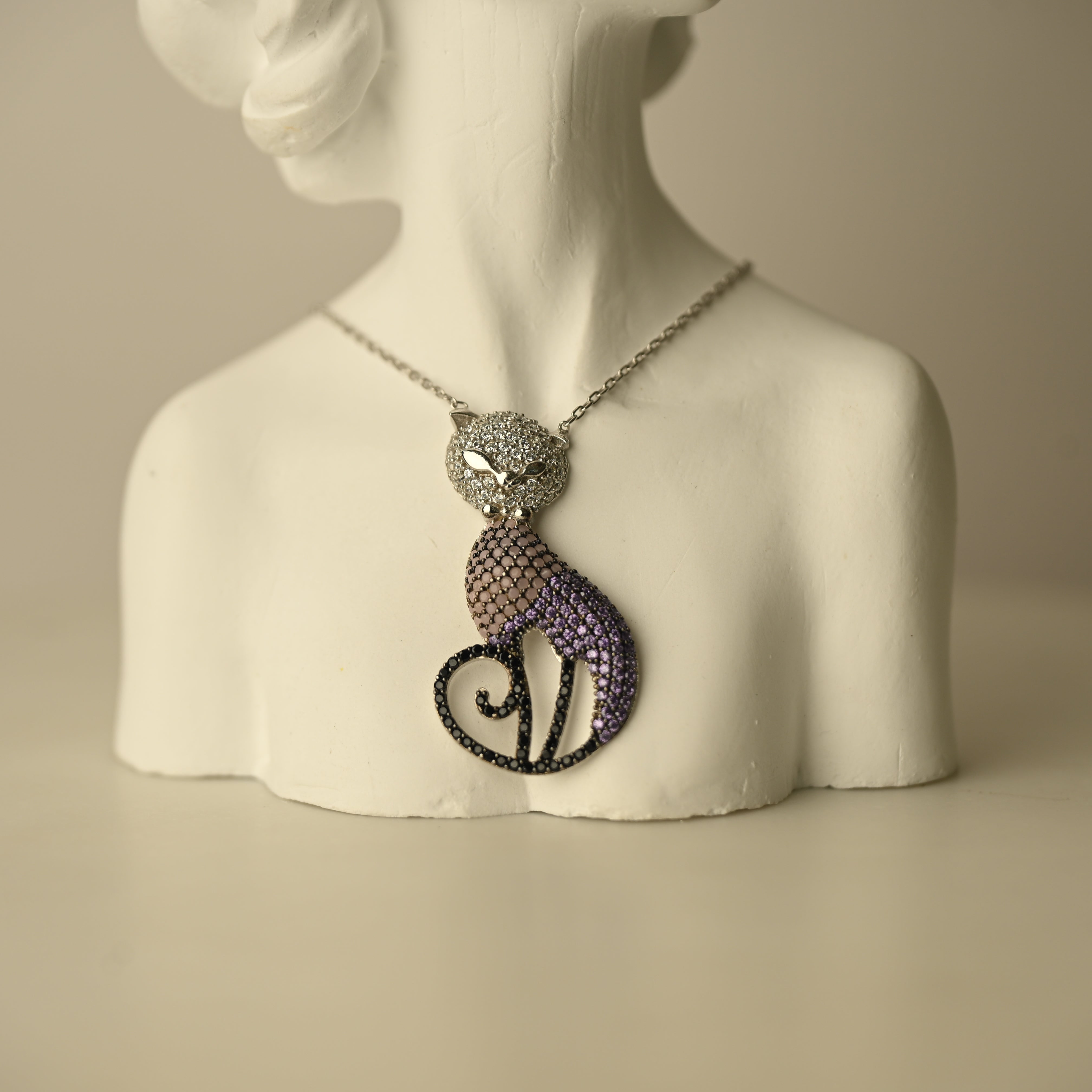Purple Seahorse Pendant Necklace