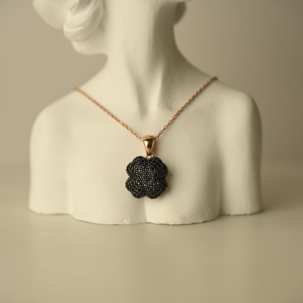 Crystal Clover Pendant Necklace