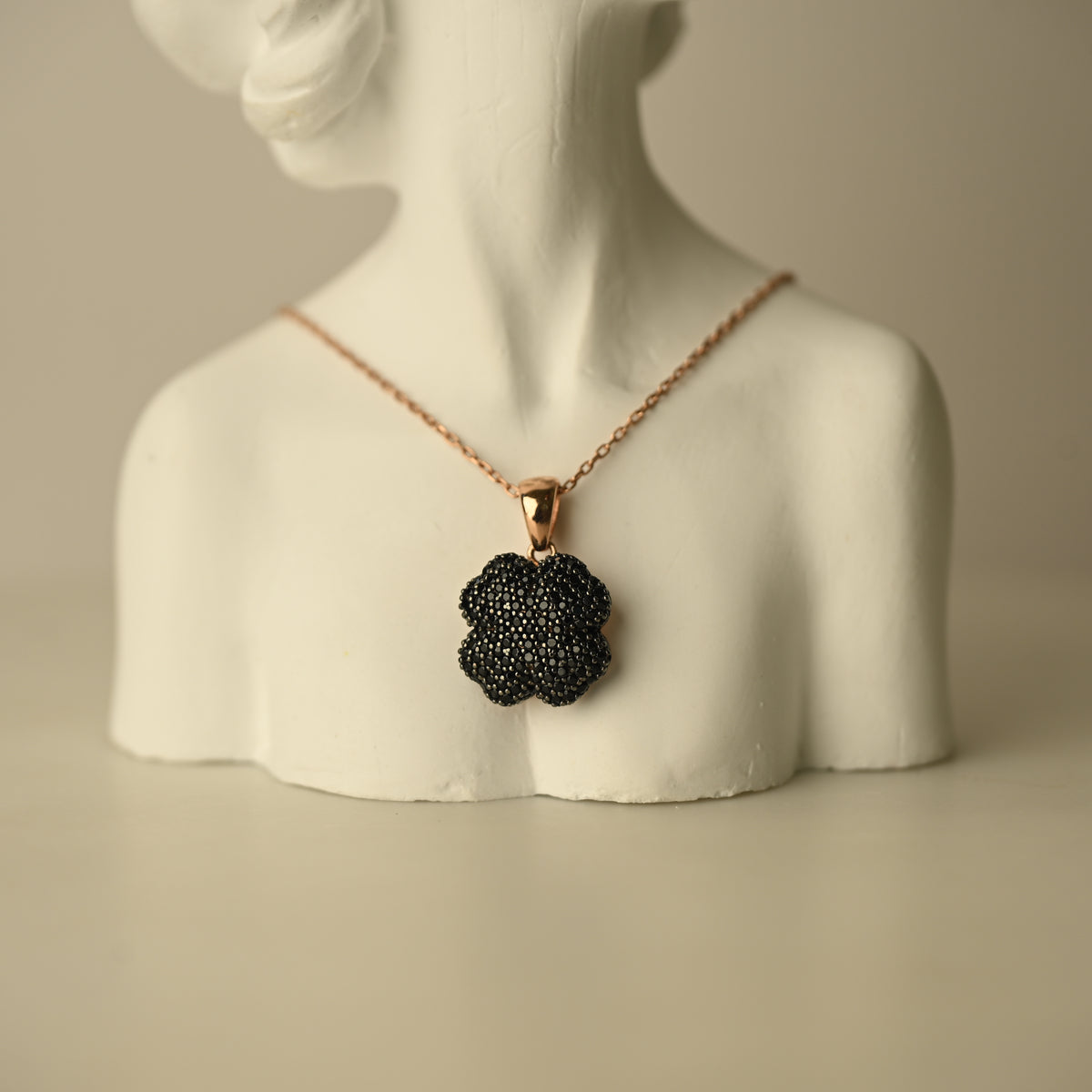 Crystal Clover Pendant Necklace