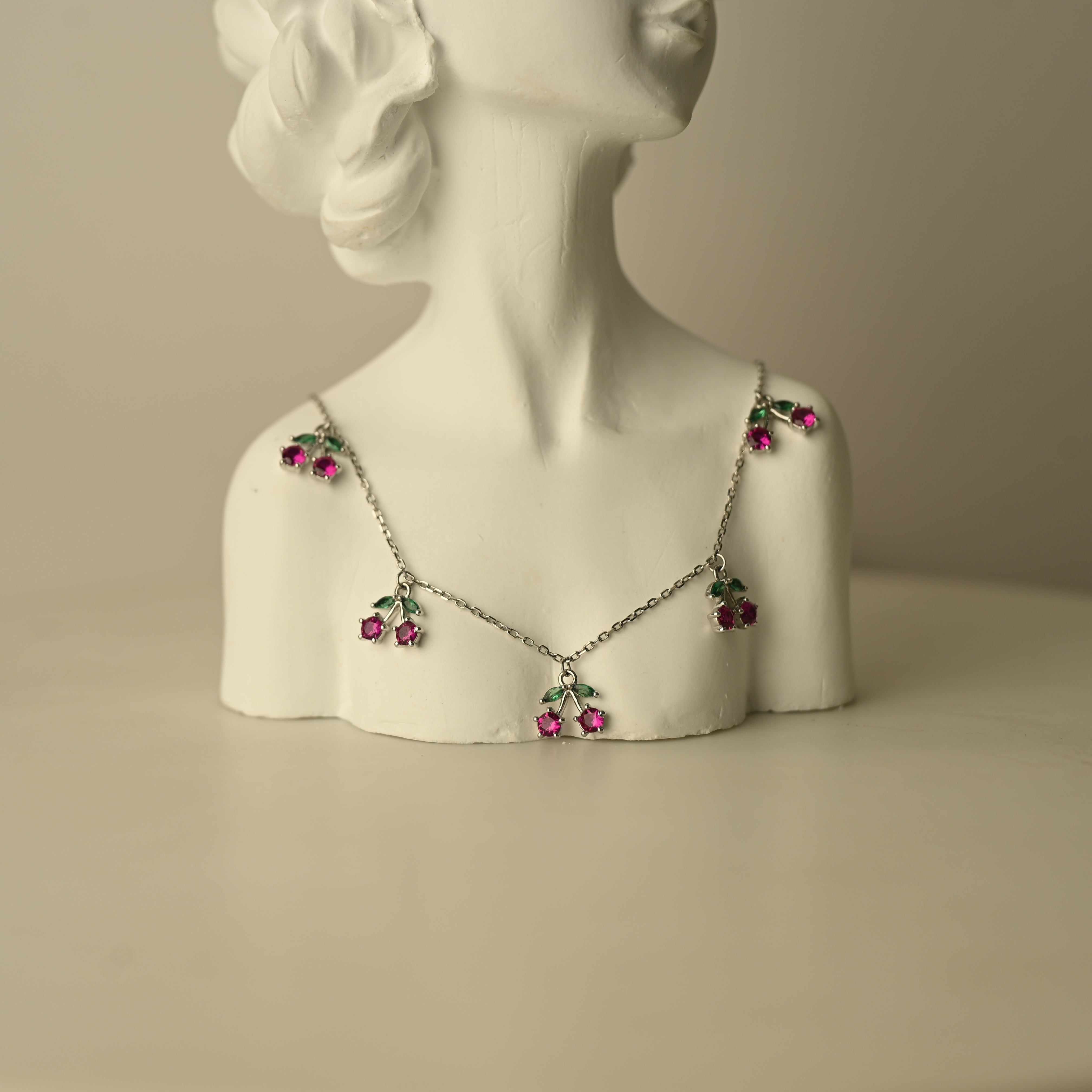 Cherry Blossom Gemstone Necklace
