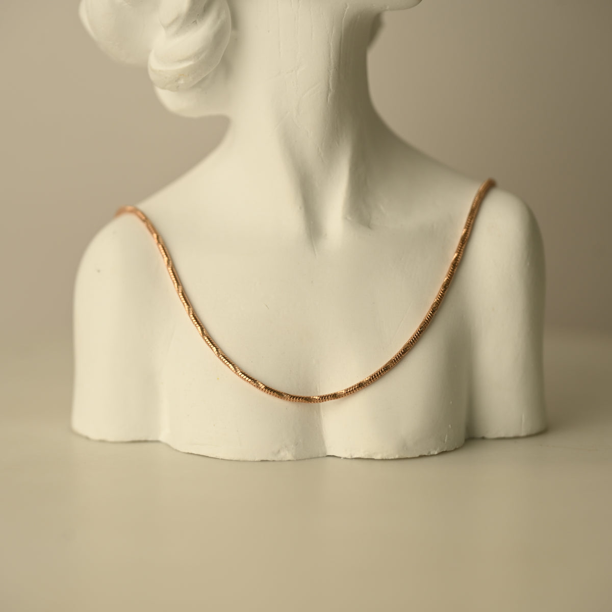 Rose Gold Snake Chain Necklace