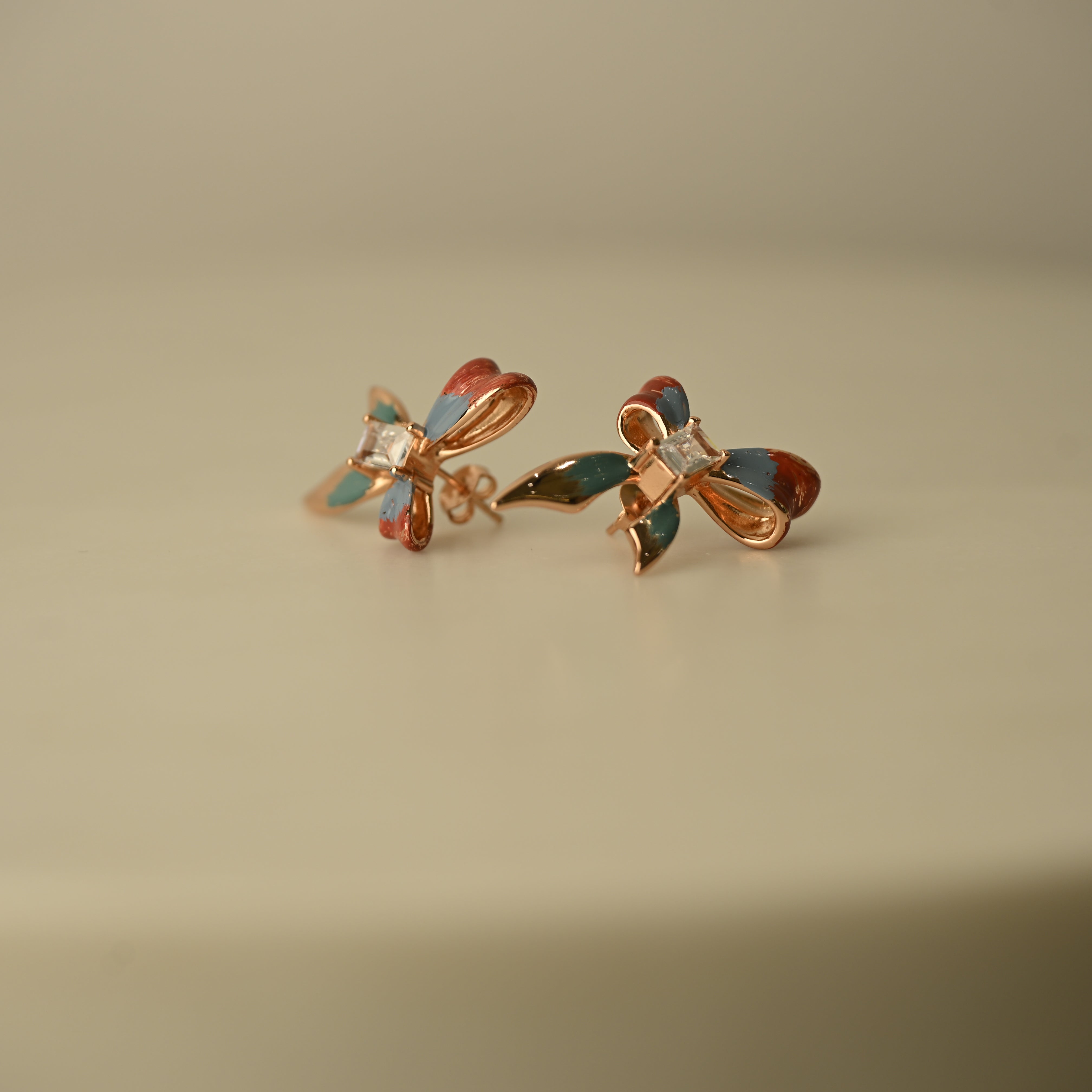 Multicolor Floral Stud Earrings