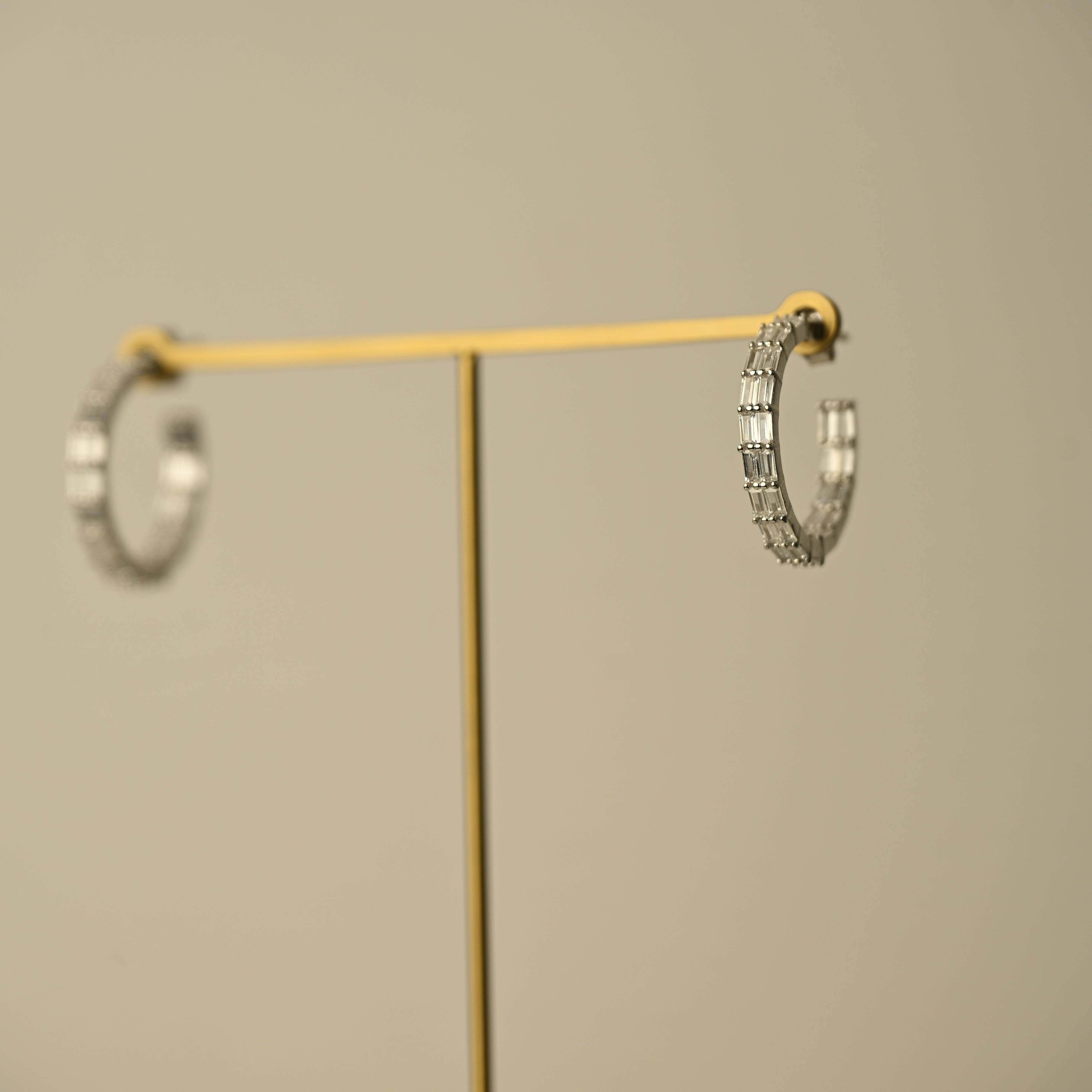 Diamond Cut Hoop Earrings