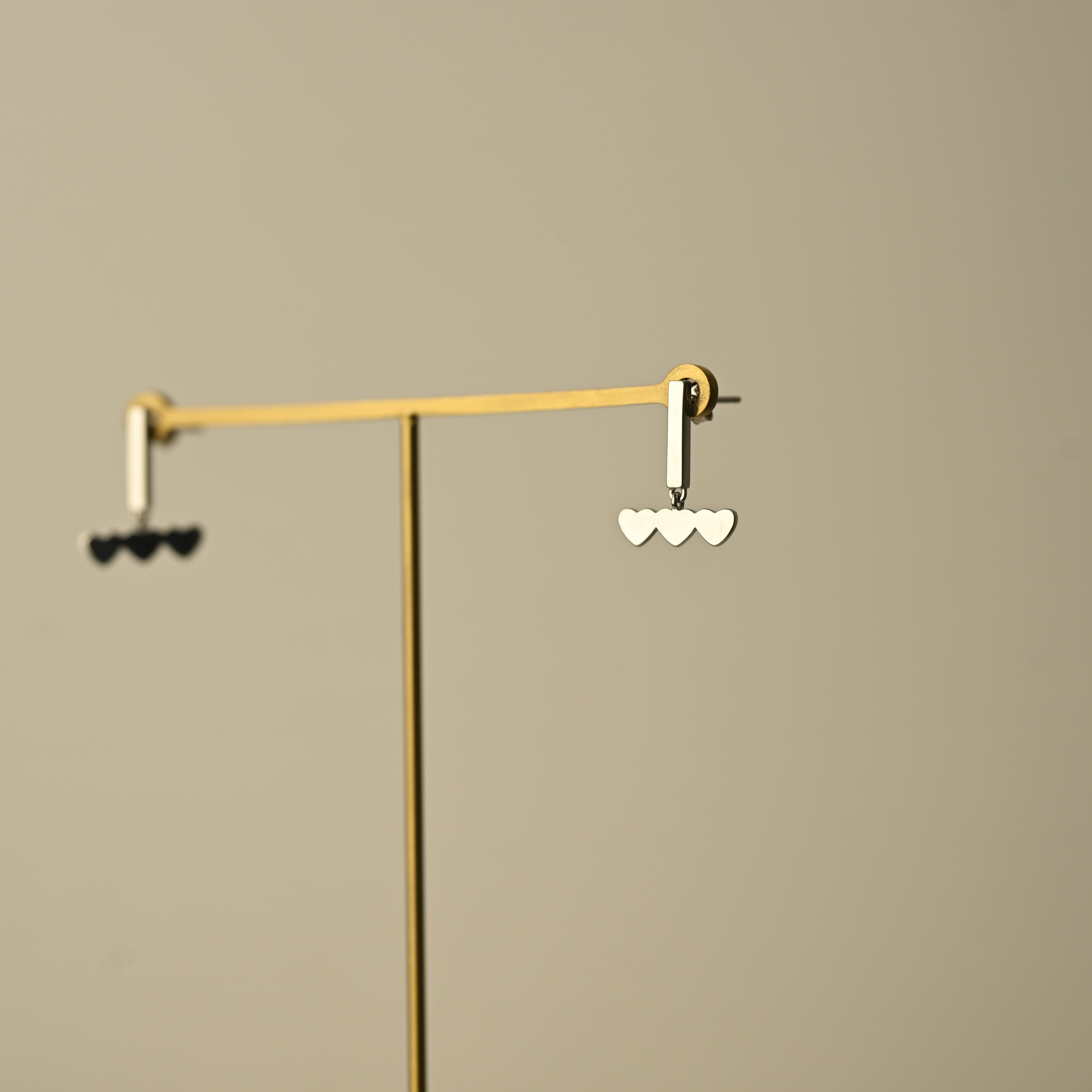 Minimal Heart Drop Earrings
