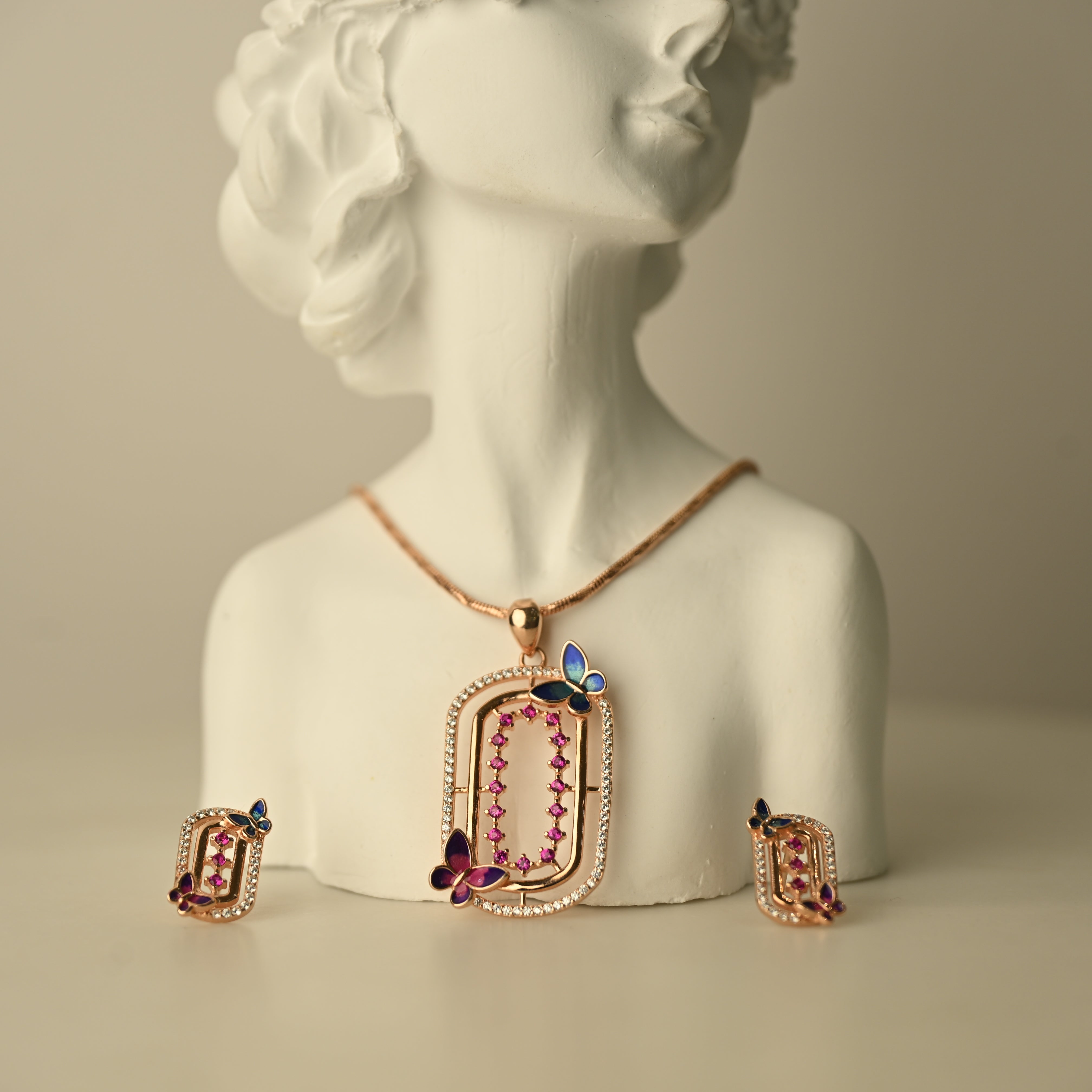 Butterfly Pendant Set