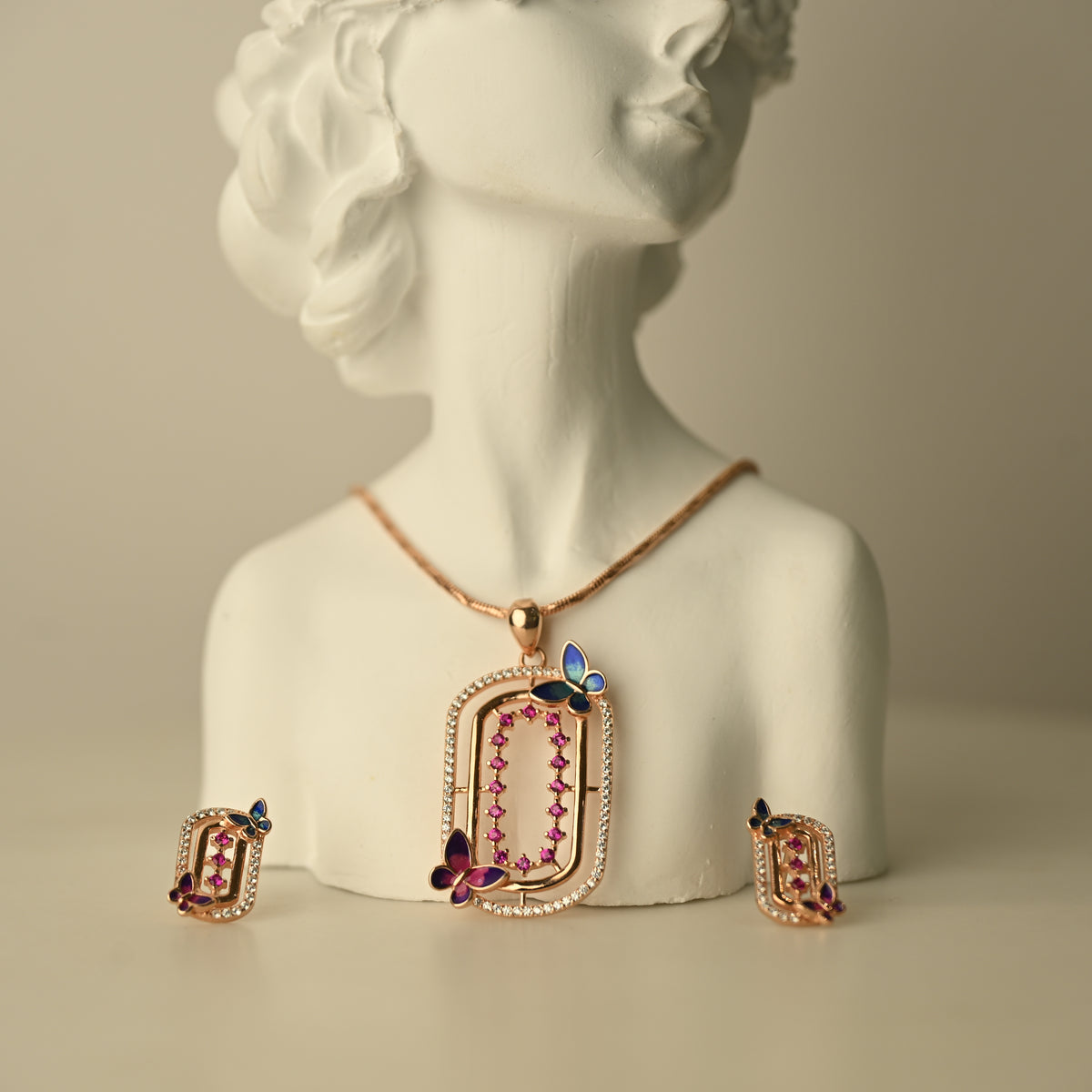 Butterfly Pendant Set