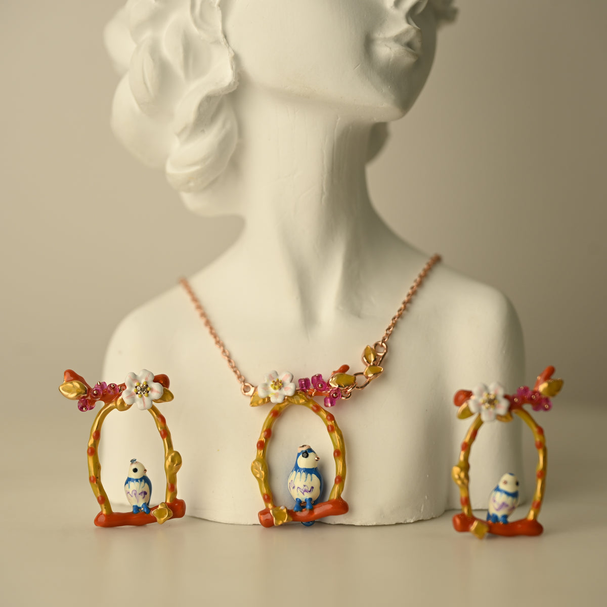 Birdhouse Garden Necklace Set