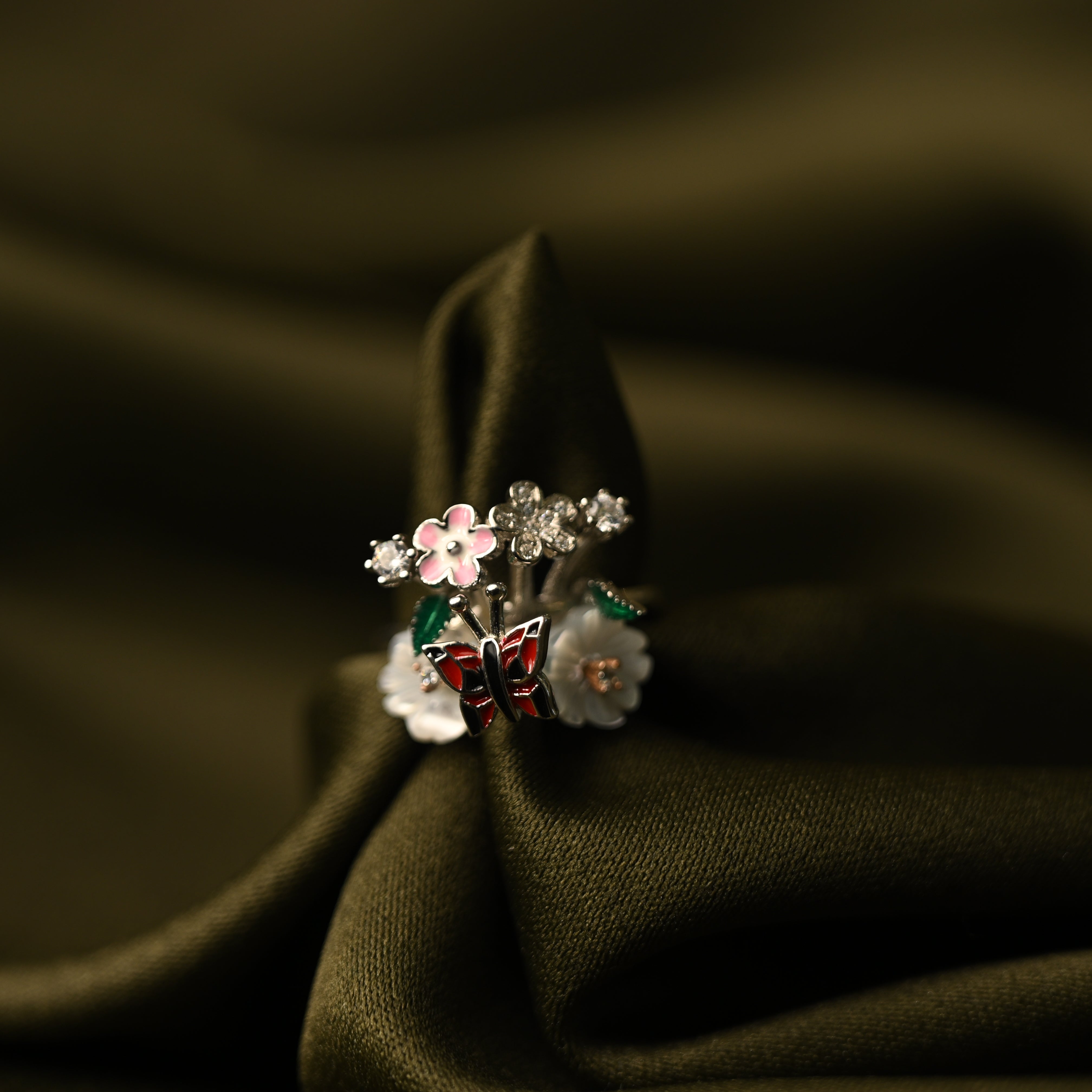 Butterfly Garden Statement Ring