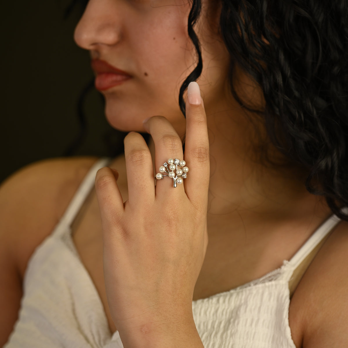 Pearl Bloom Statement Ring