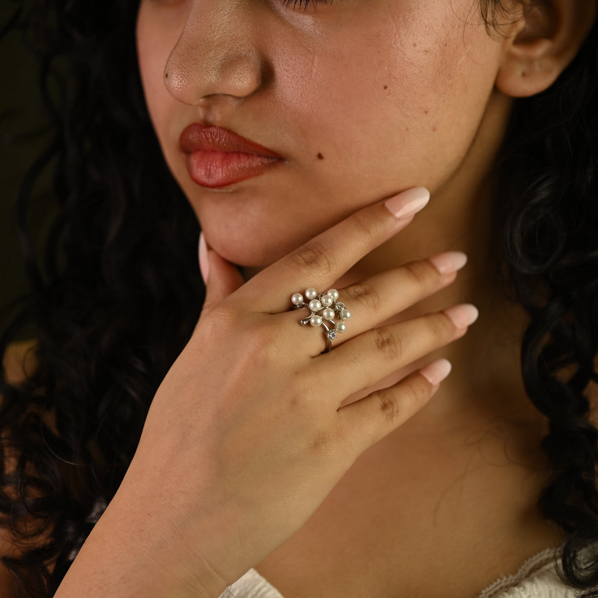 Pearl Bloom Statement Ring