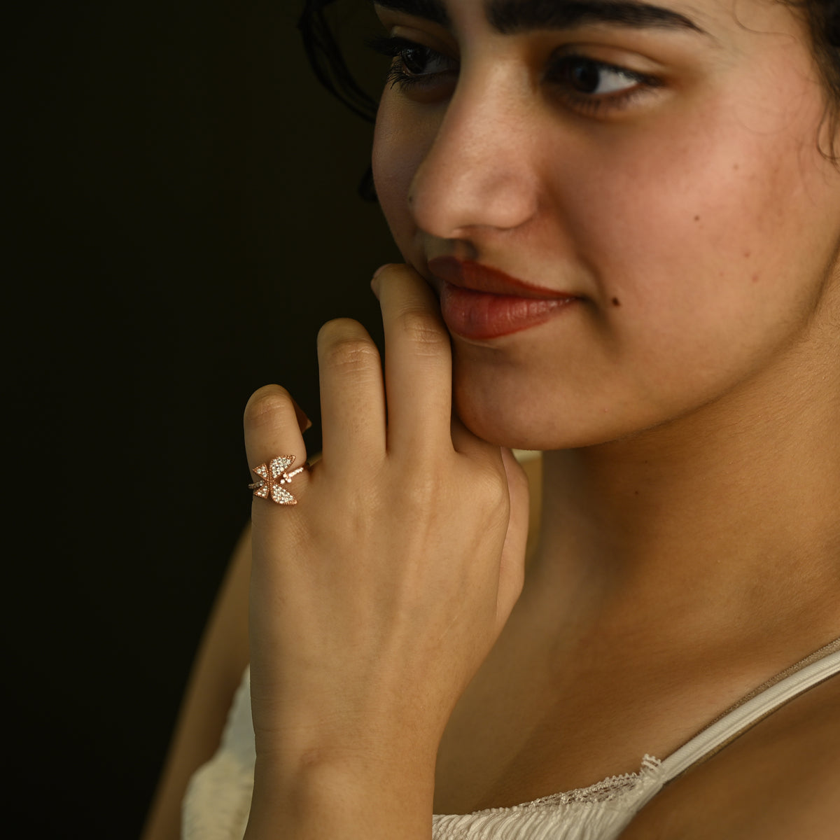 Crystal Bow Ring