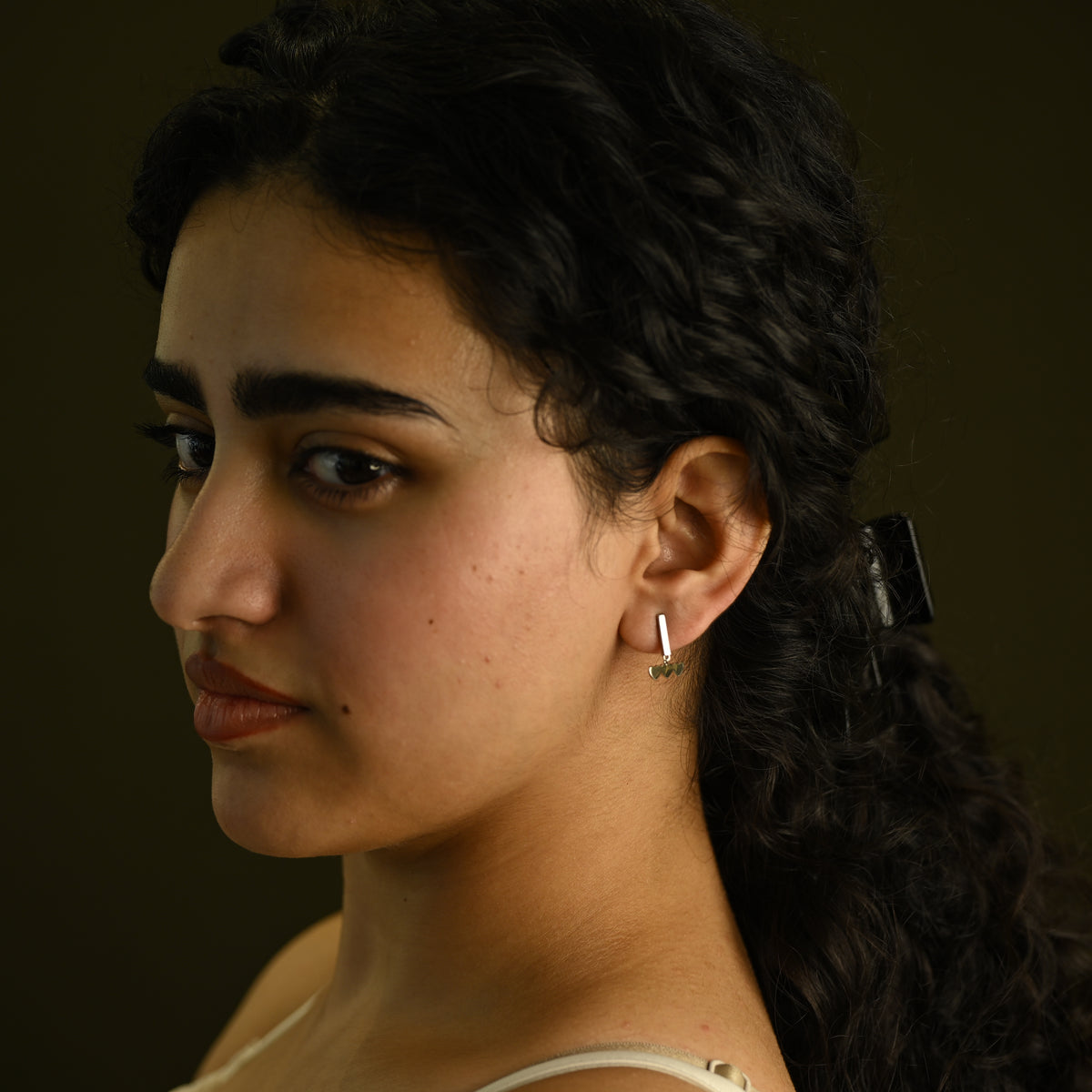Minimal Heart Drop Earrings