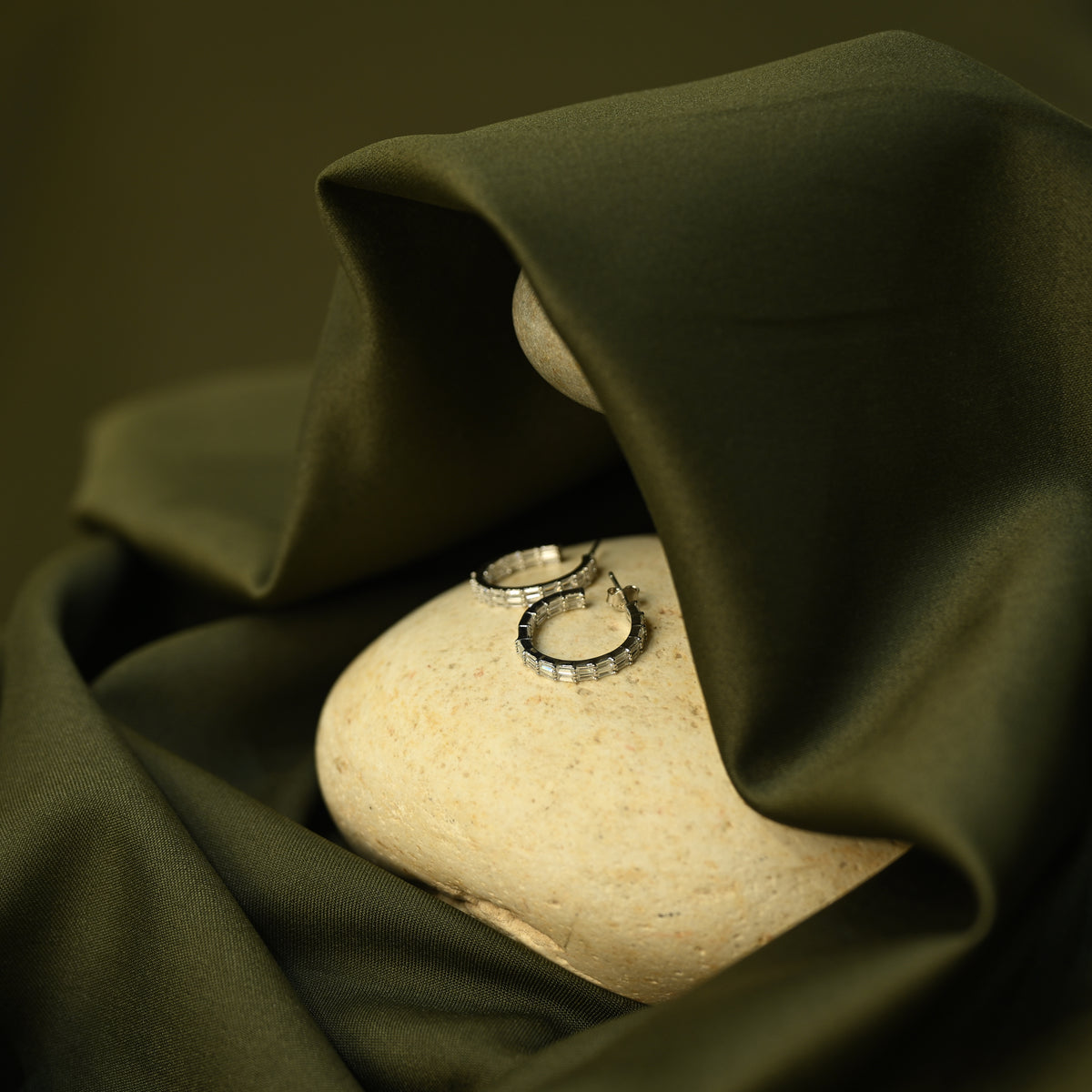 Diamond Cut Hoop Earrings