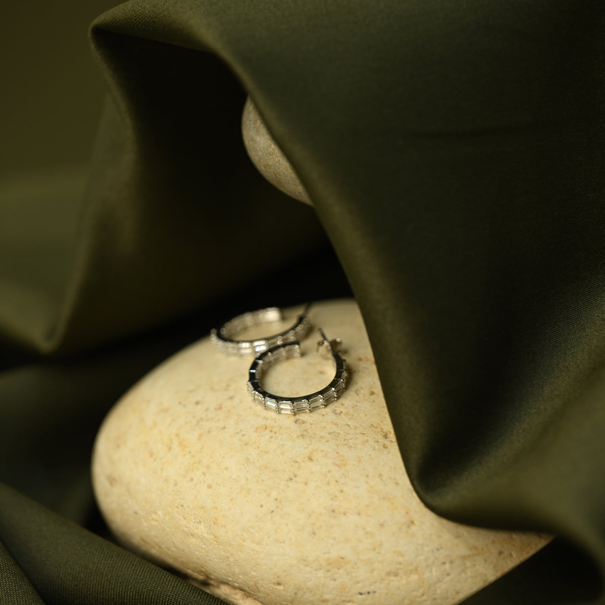 Diamond Cut Hoop Earrings