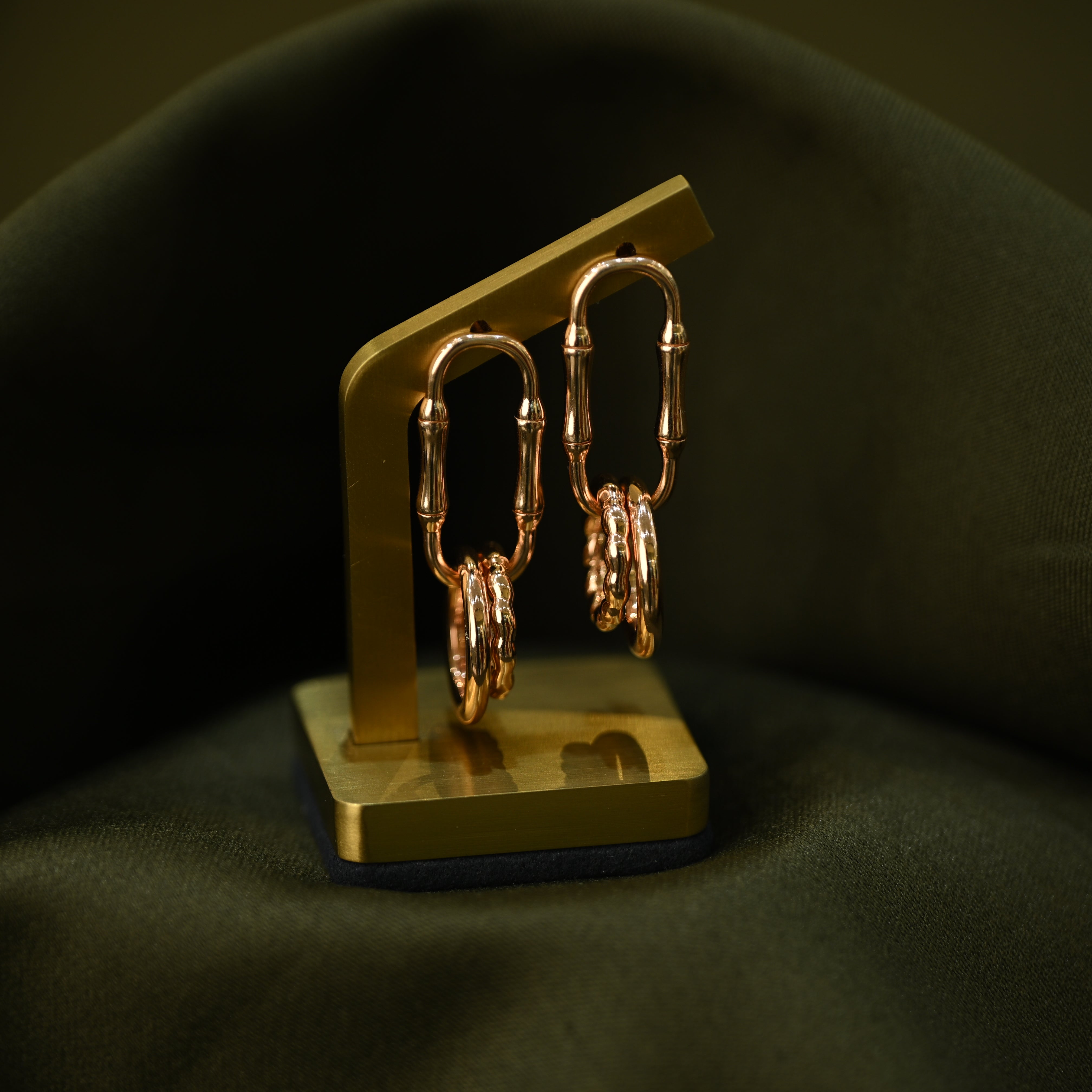 Interlocking Oval Hoop Earrings