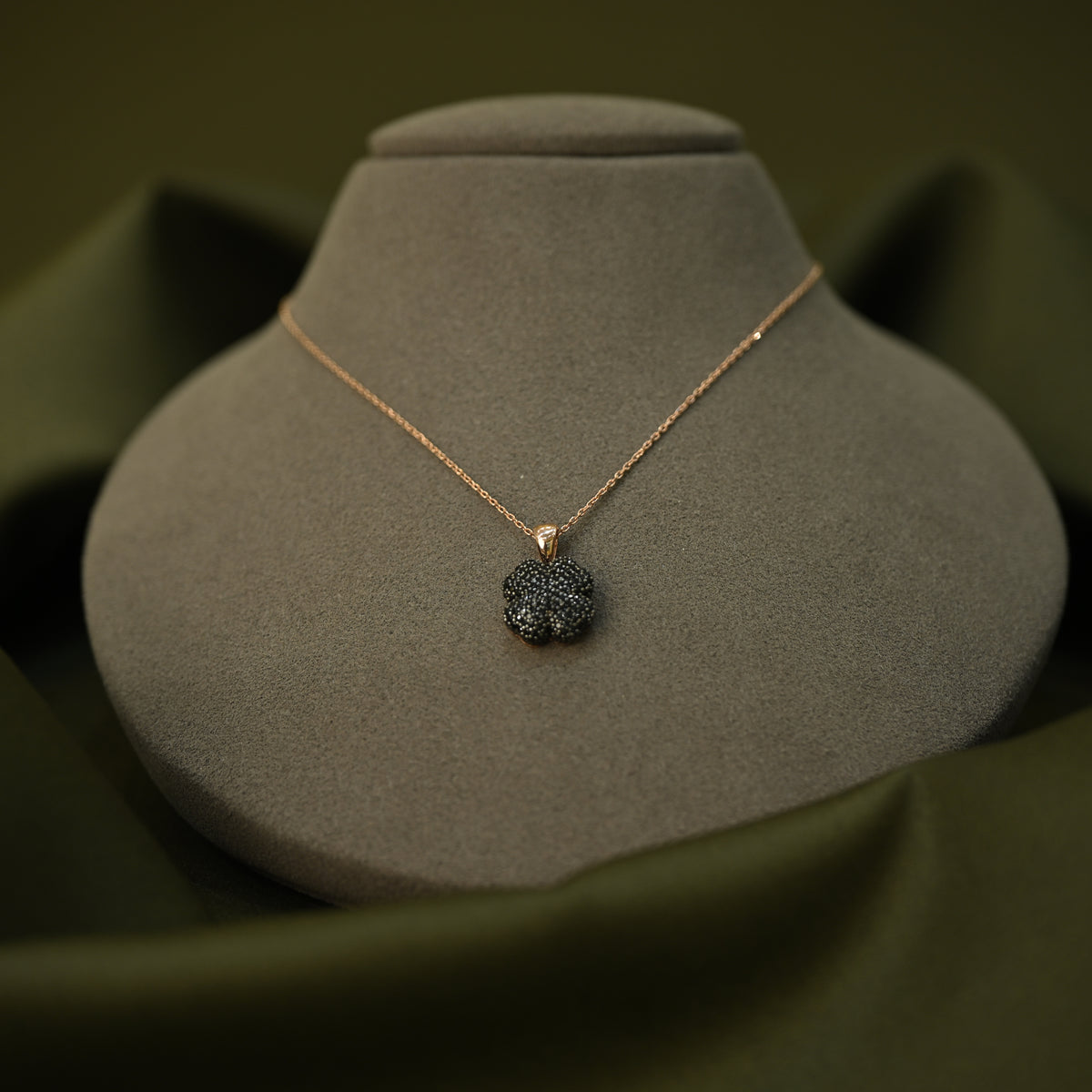 Crystal Clover Pendant Necklace