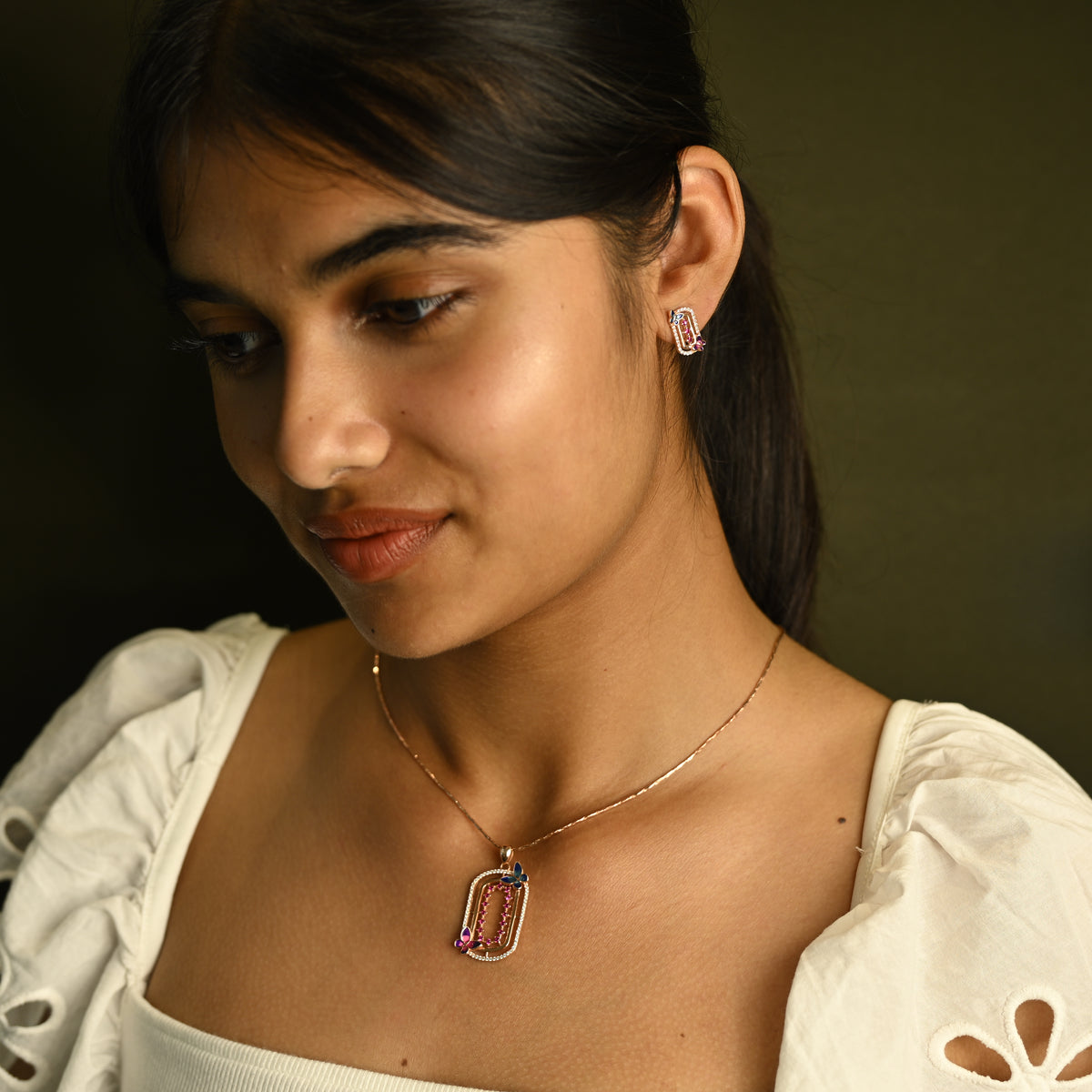 Butterfly Pendant Set