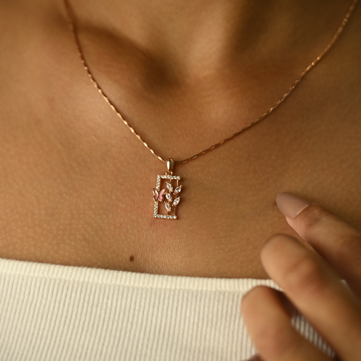 Butterfly Charm Pendant Set