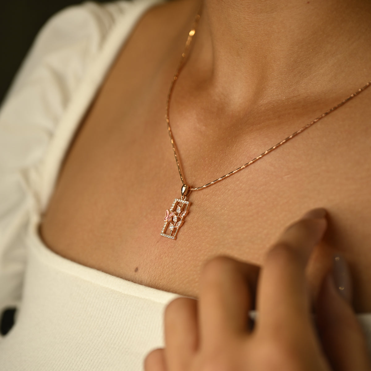 Butterfly Charm Pendant Set