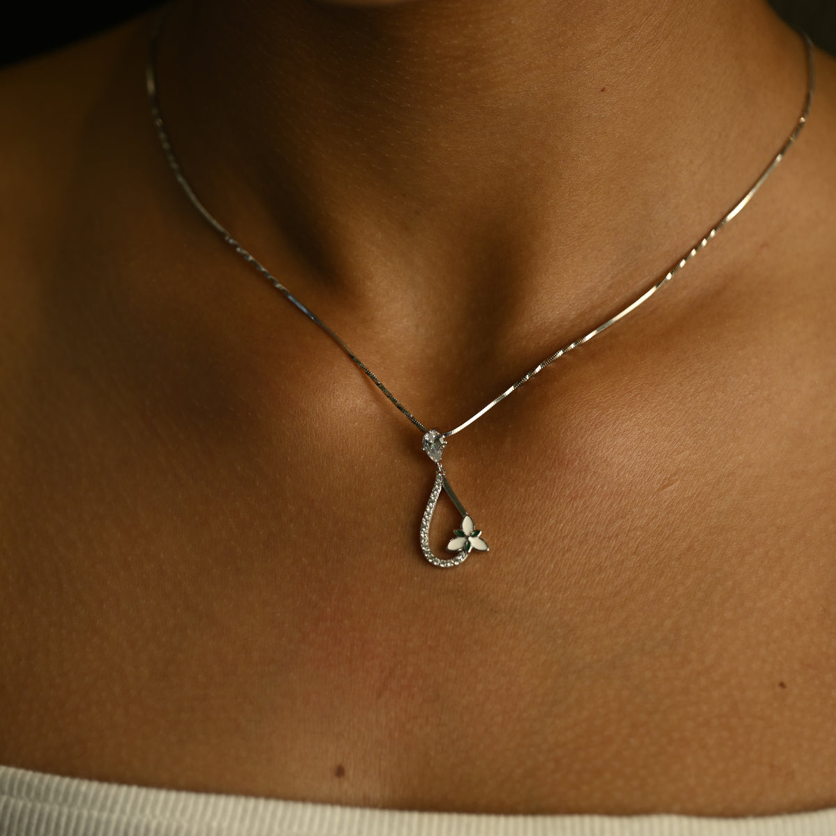 Floral Drop Pendant