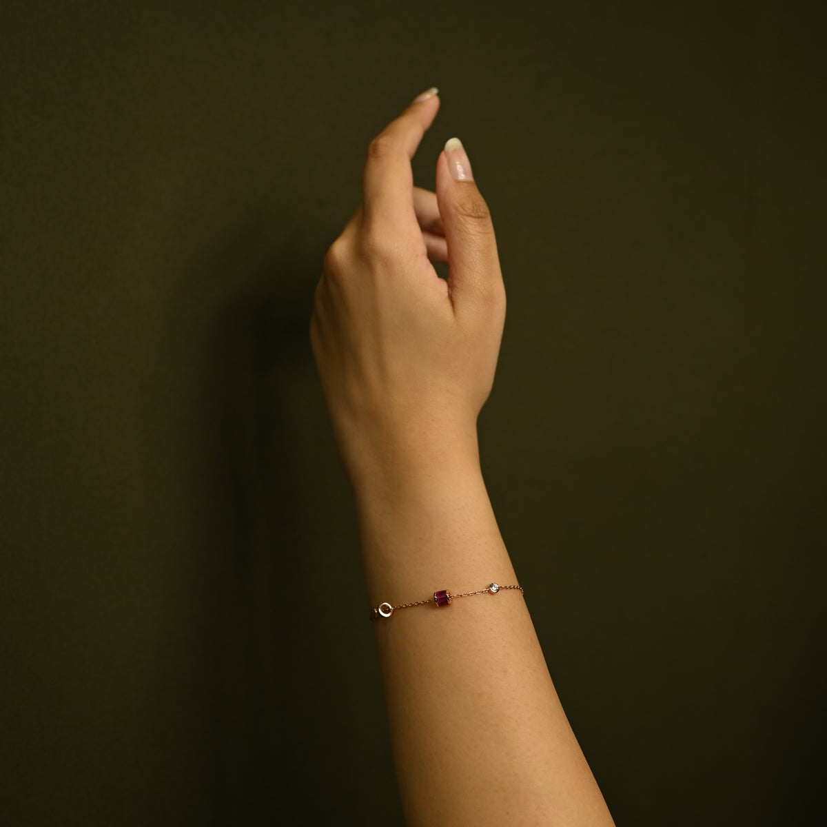 Ruby Infinity Bracelet