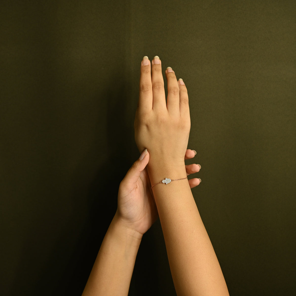 Hamsa Hand Crystal Bracelet