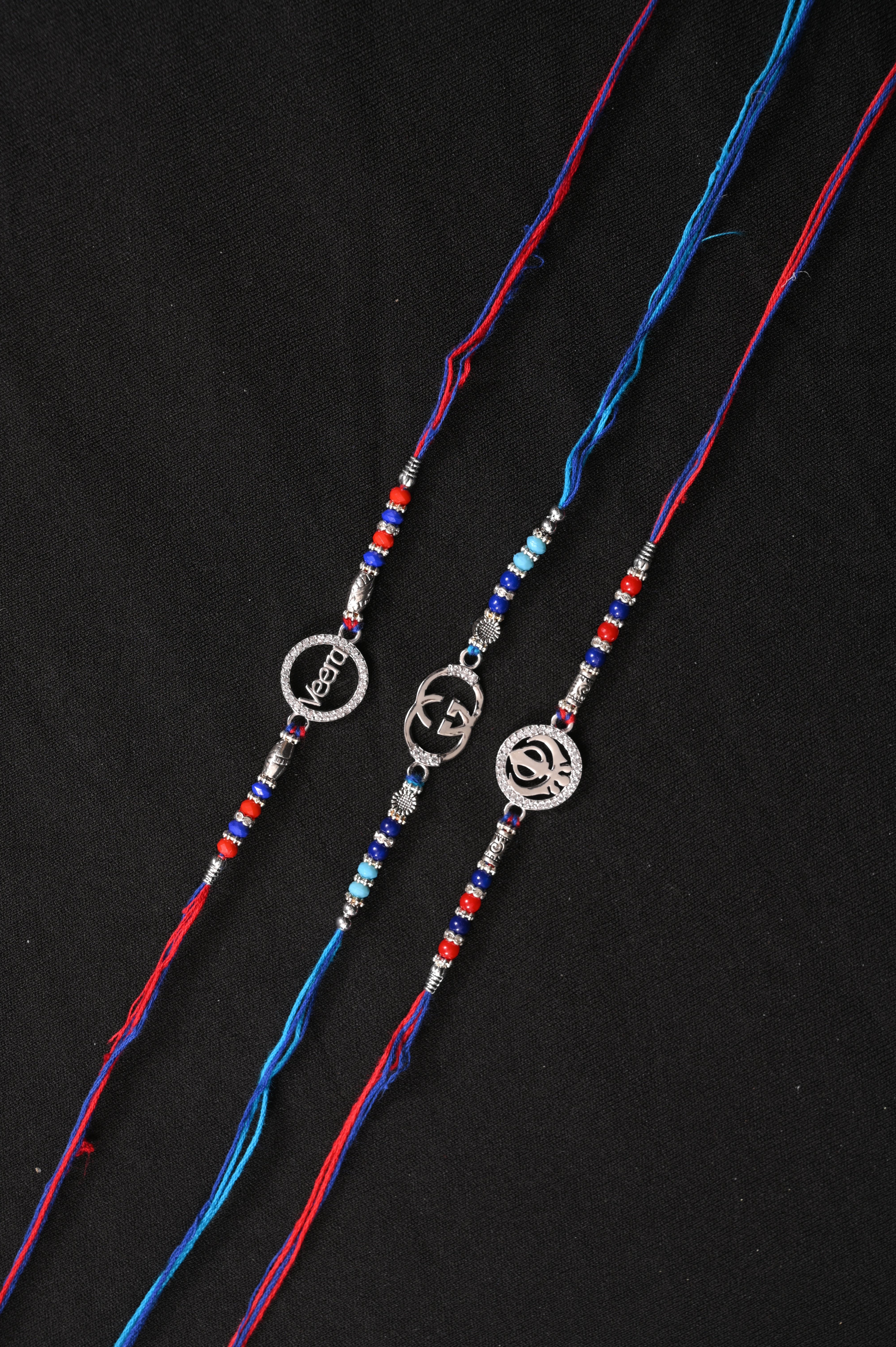 Beautiful Triple Rakhi Set