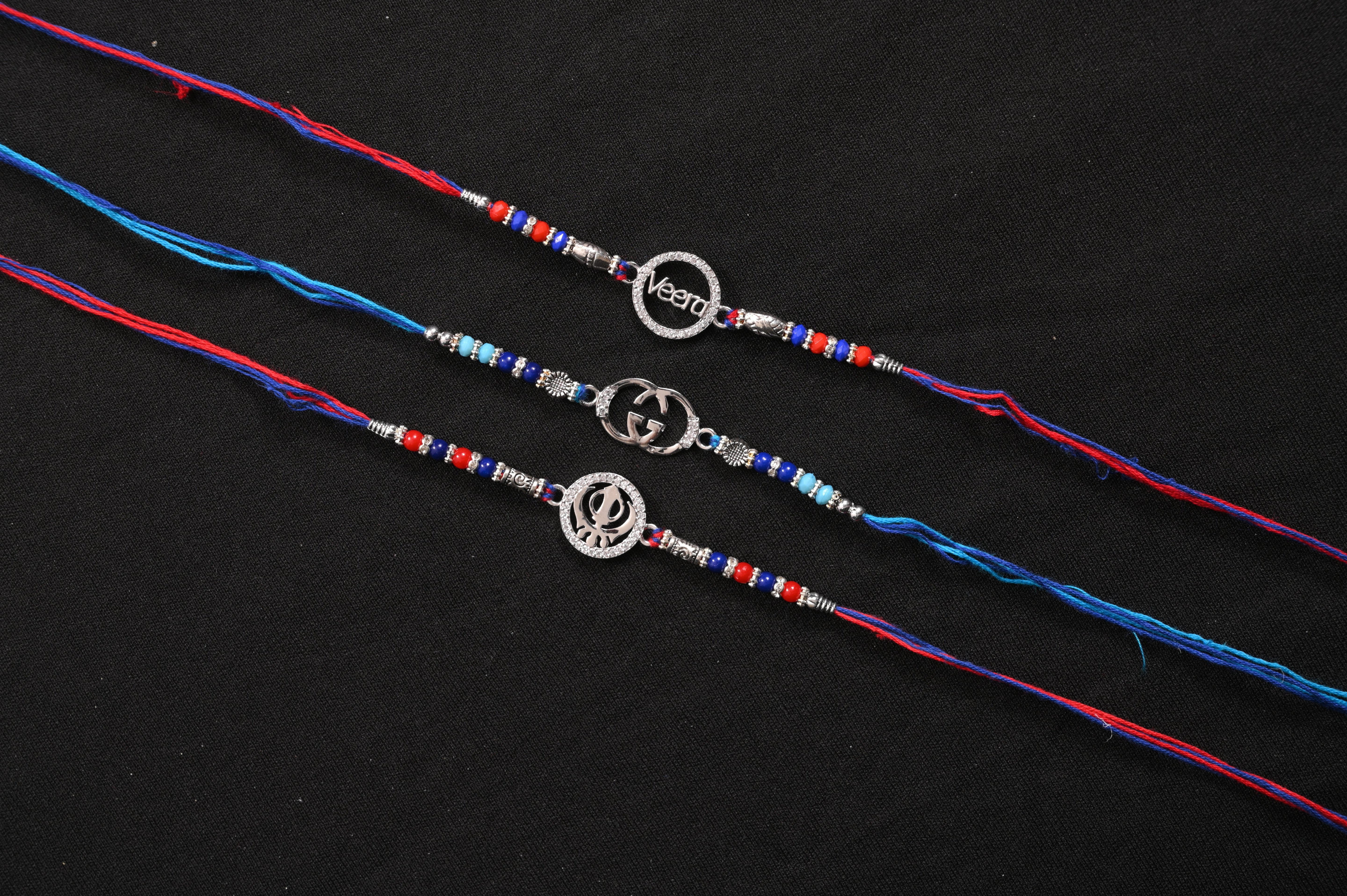 Beautiful Triple Rakhi Set