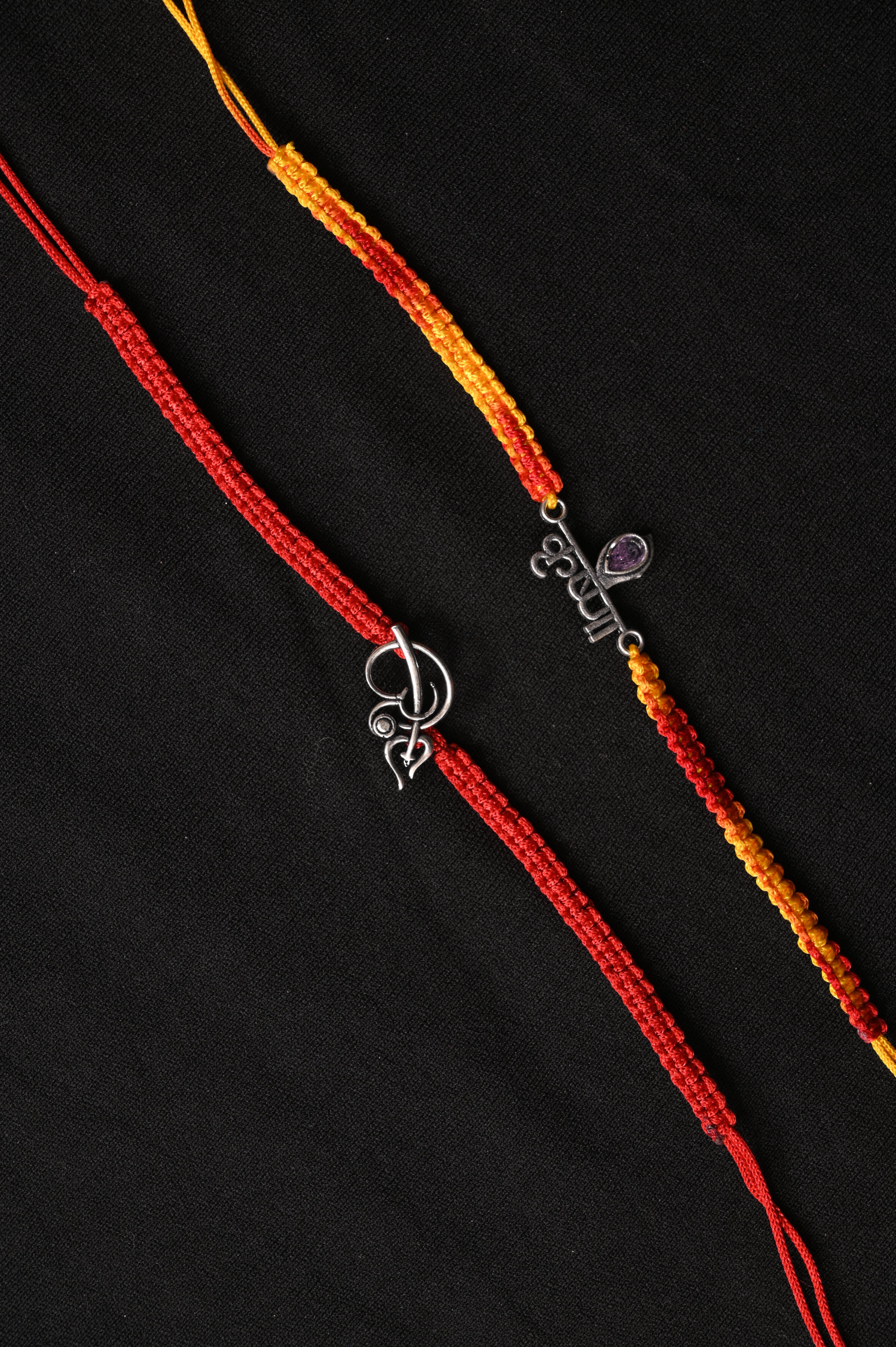 Elegant Set of Two Rakhi
