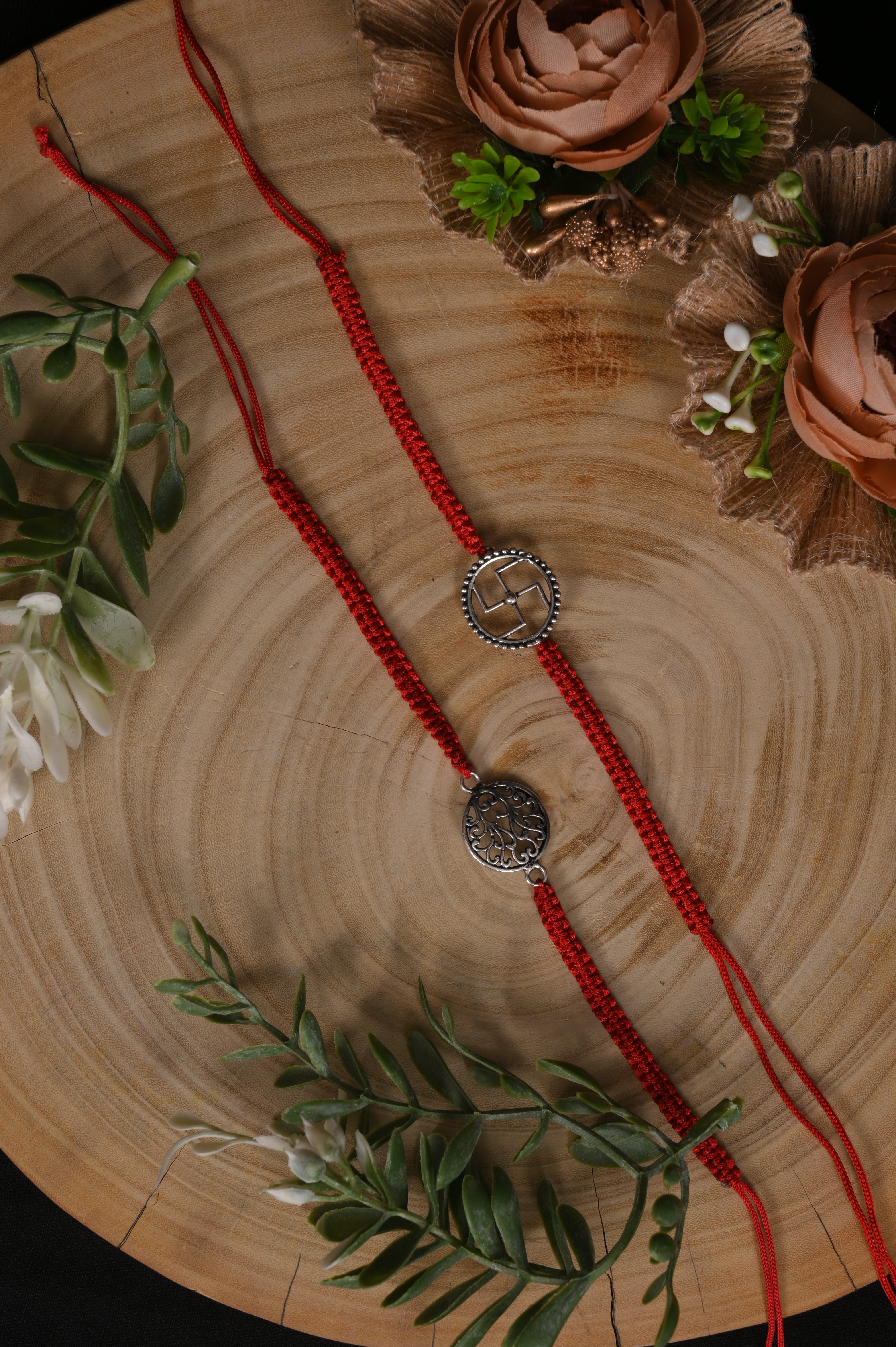 Elegant Set of Two Rakhi