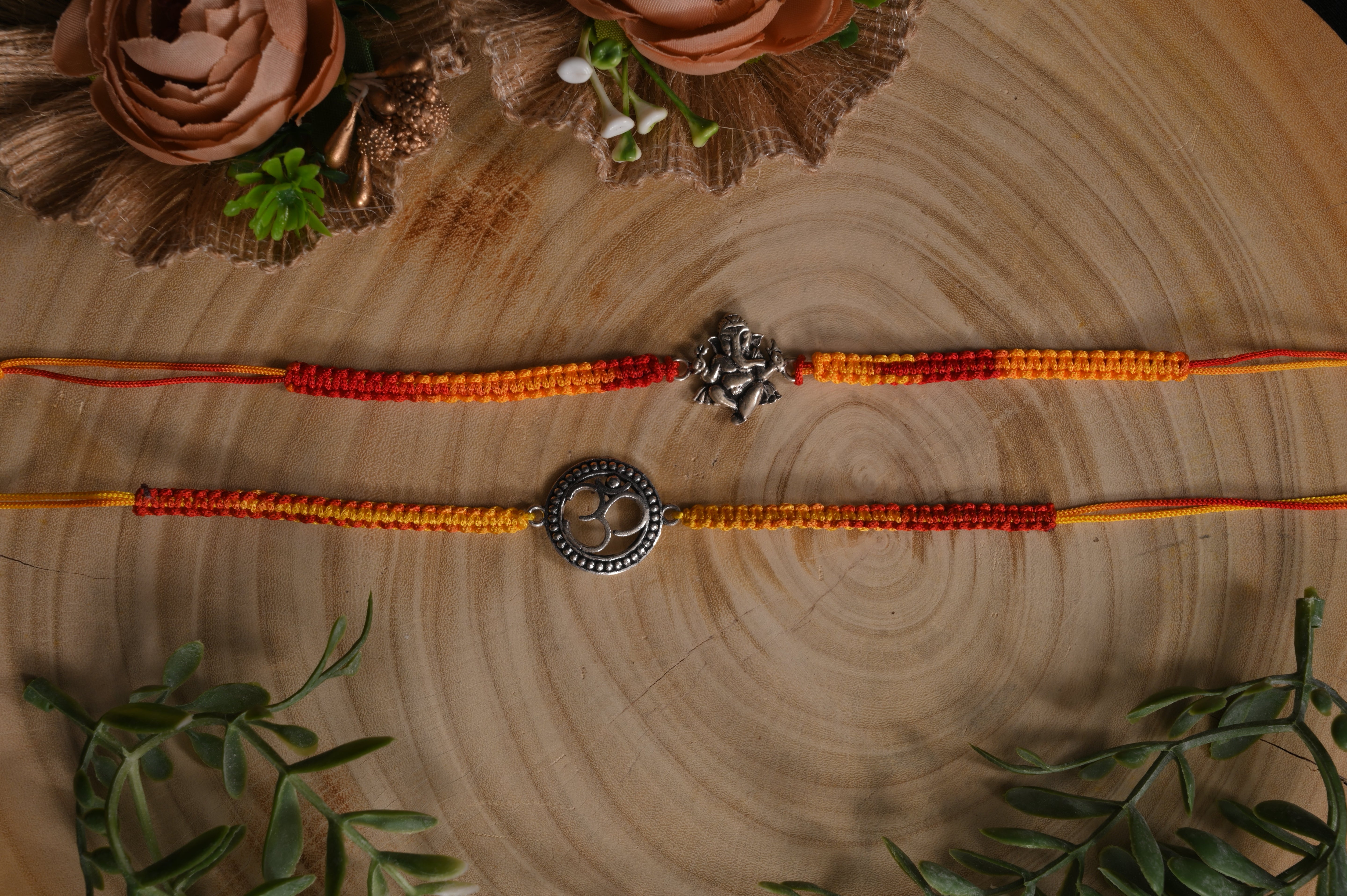 Elegant Set of Two Rakhi