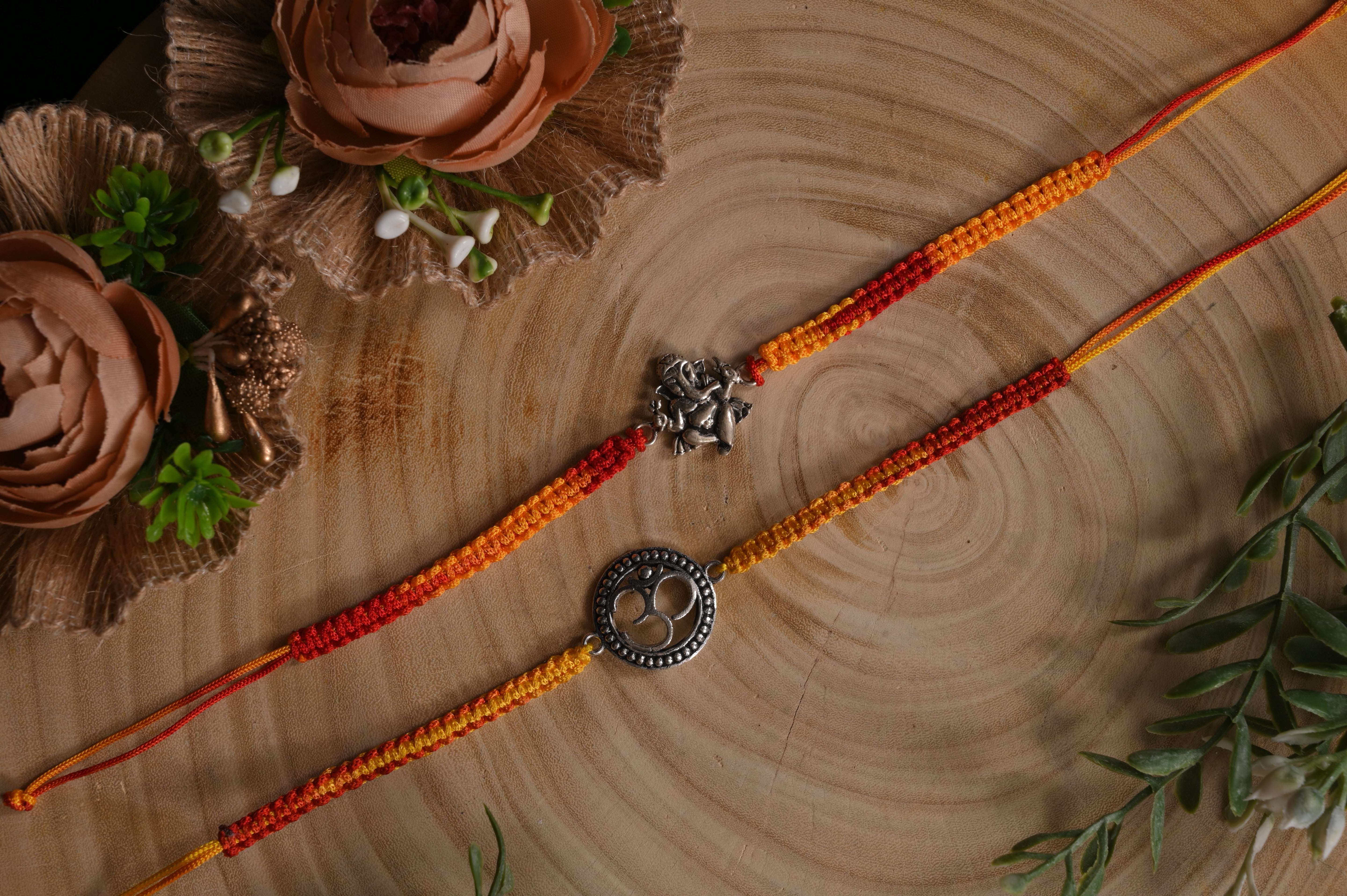 Elegant Set of Two Rakhi