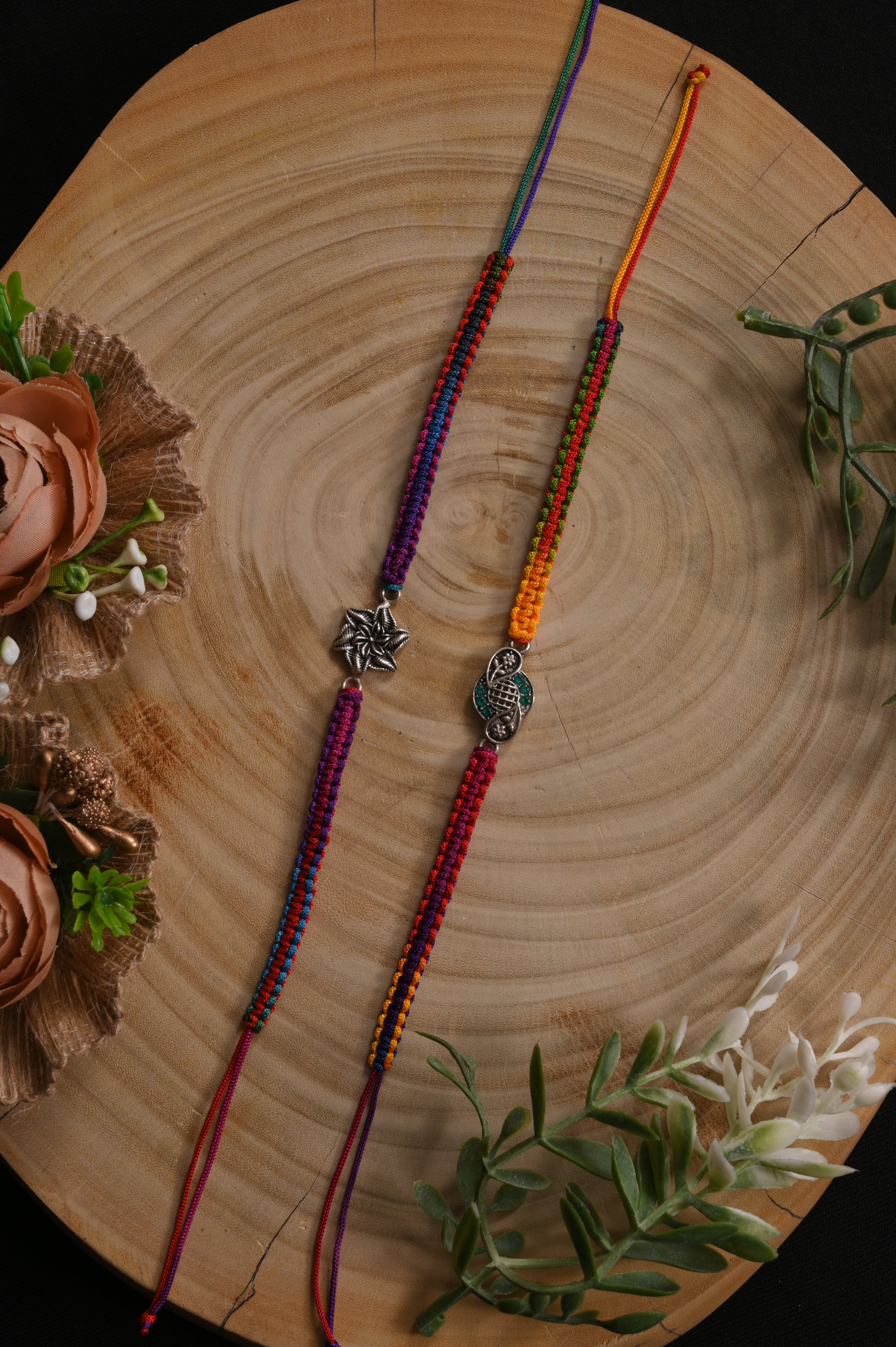Elegant Set of Two Rakhi